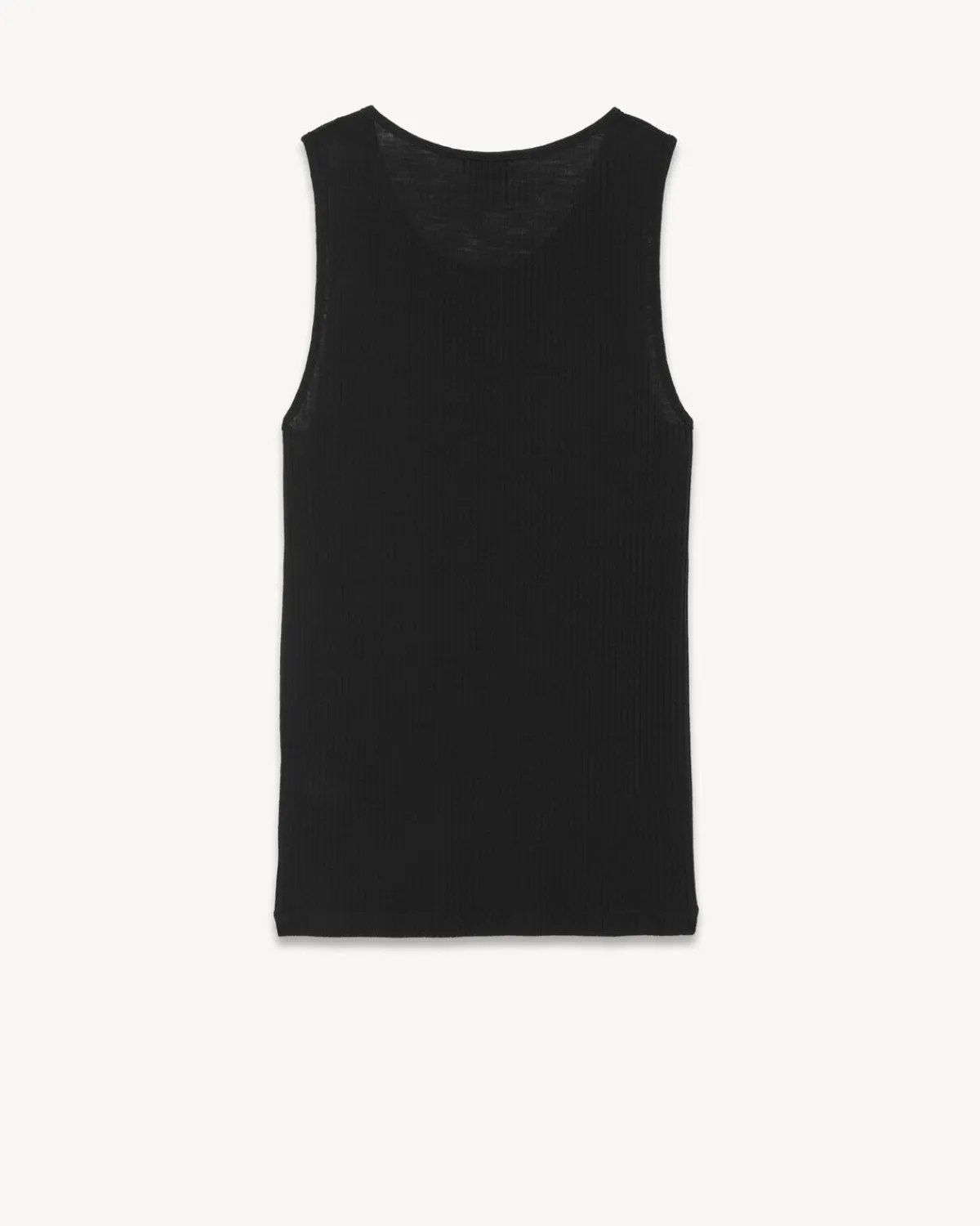 Saint Laurent Jersey-Cassandre Tank Top BLACK