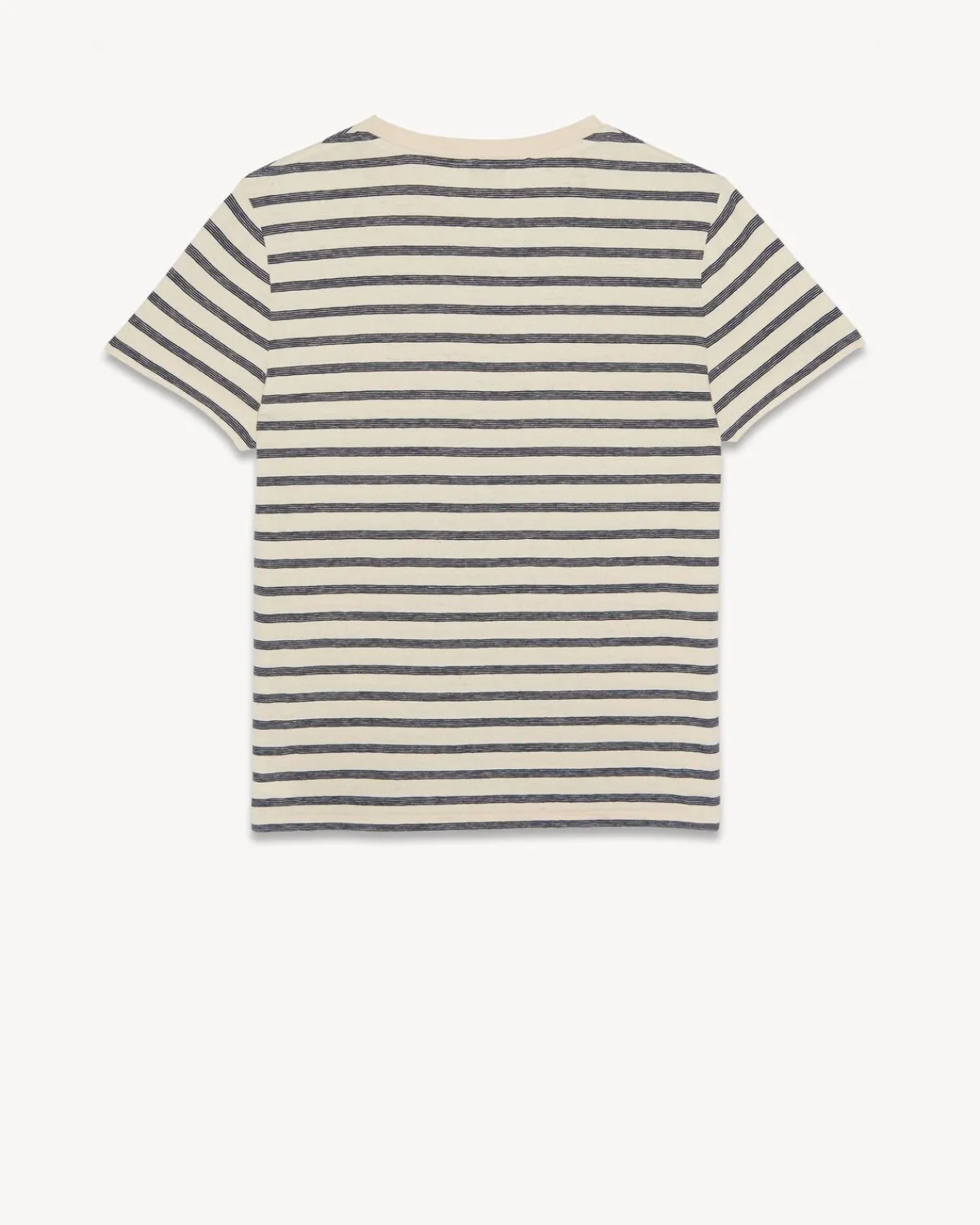 Saint Laurent Jersey-Cassandre T-Shirt in Striped Jersey NATURELETMARINE