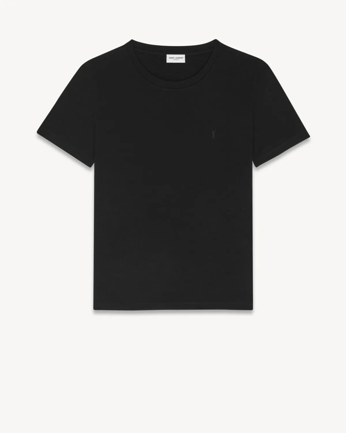 Saint Laurent Jersey-Cassandre T-Shirt in Wool Jersey NOIR