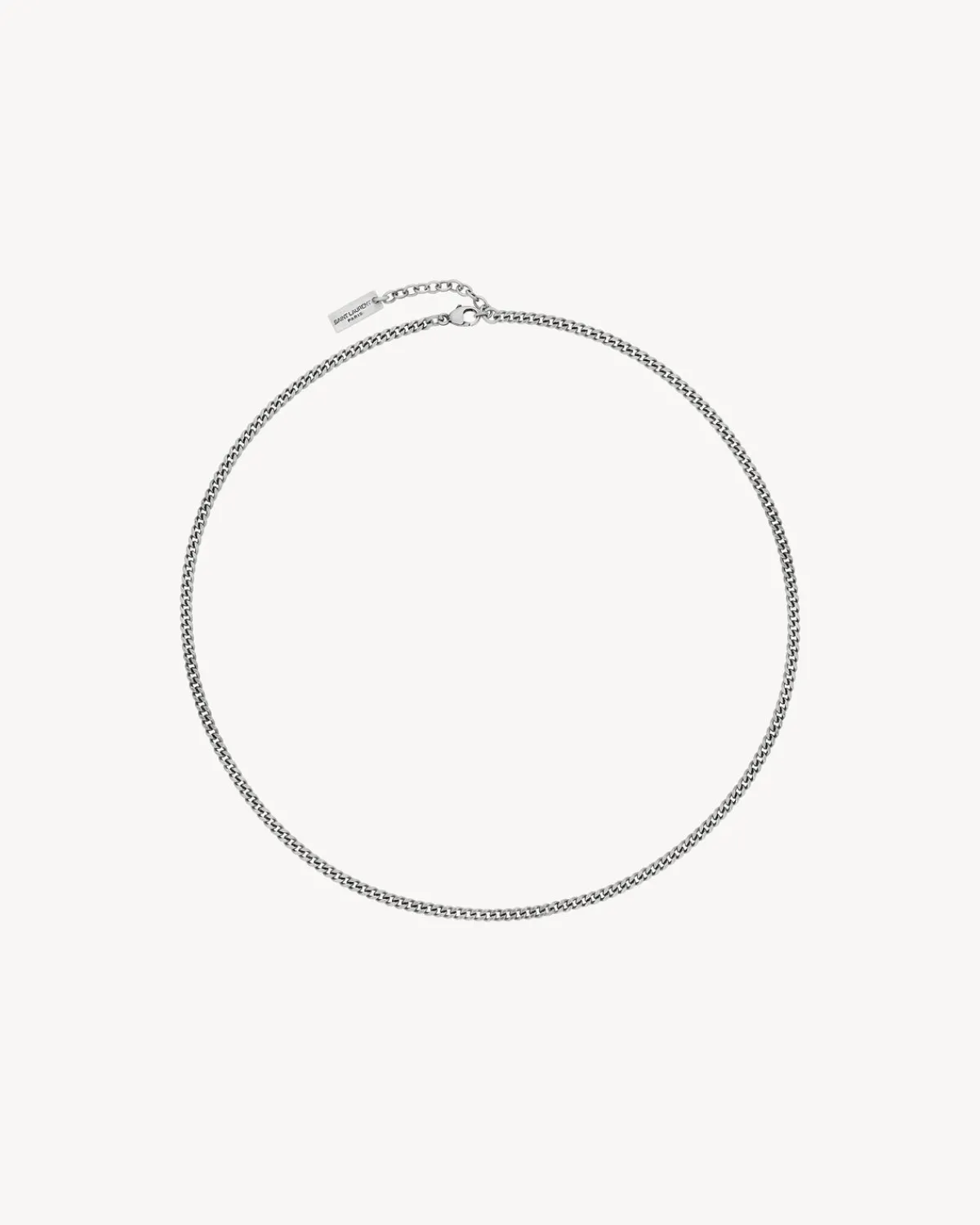 Saint Laurent Jewelry-chain necklace in metal OXIDIZEDSILVER