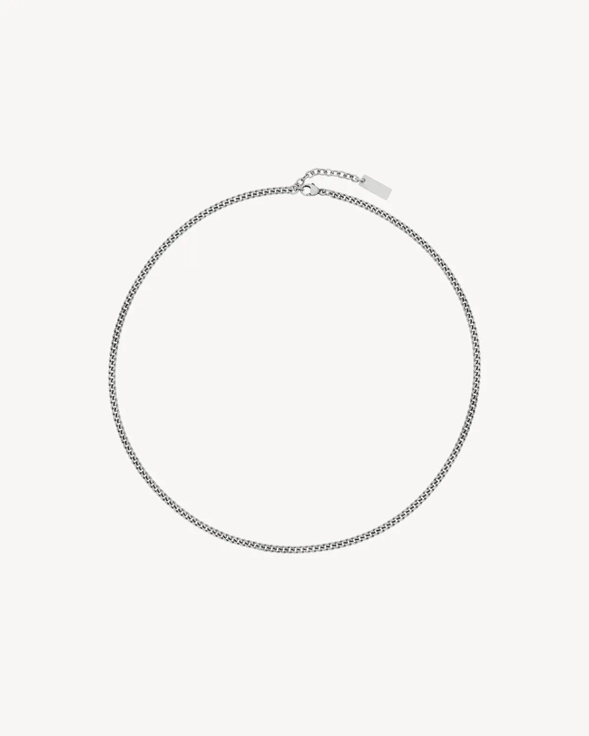 Saint Laurent Jewelry-chain necklace in metal OXIDIZEDSILVER