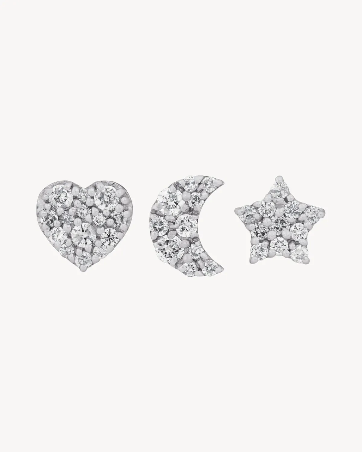 Saint Laurent Fine Jewelry-Charm brooches in 18K grey gold and diamonds greyGOLDANDDIAMOND