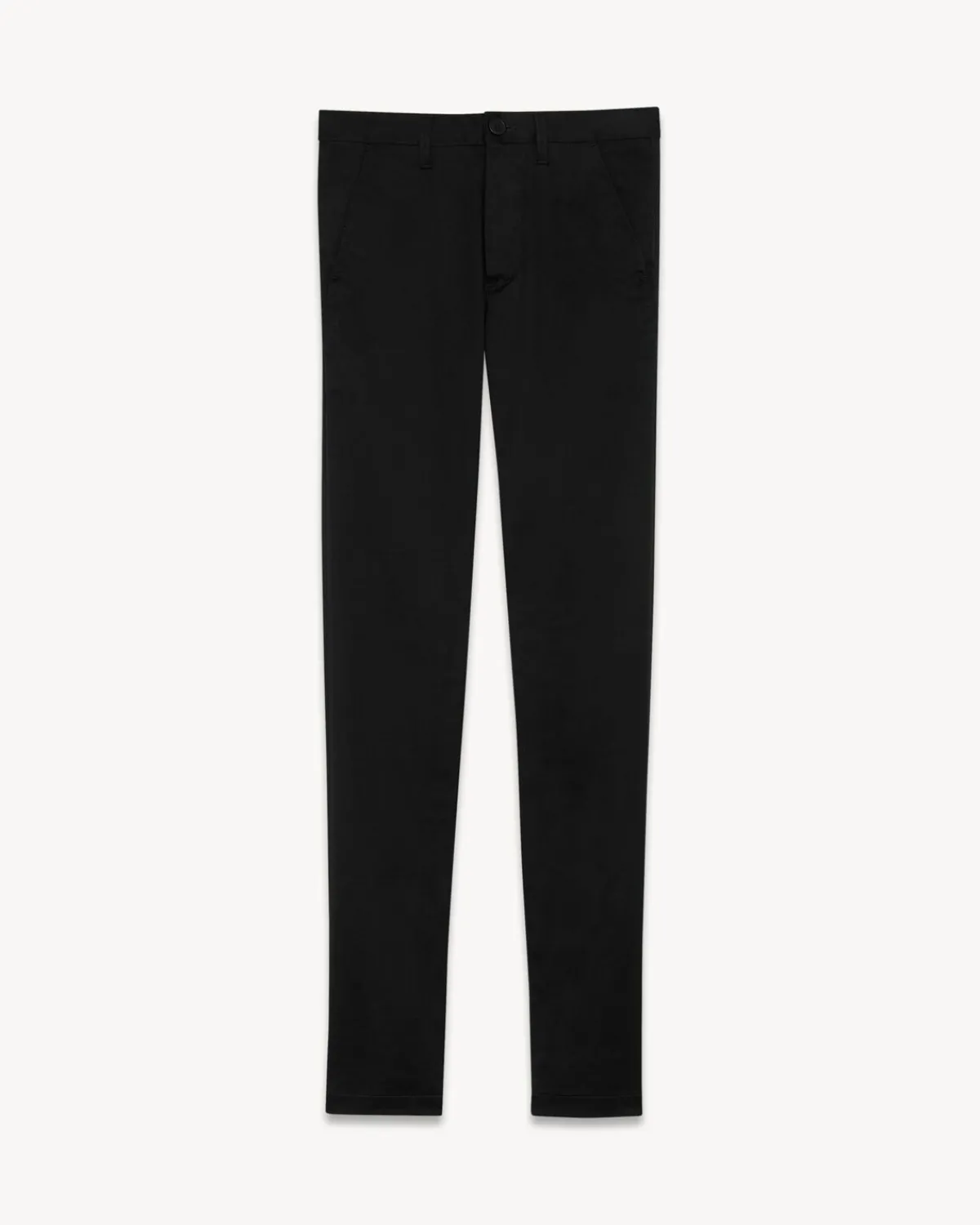 Saint Laurent Denim-Chino Pants in Stretch Gabardine BLACK