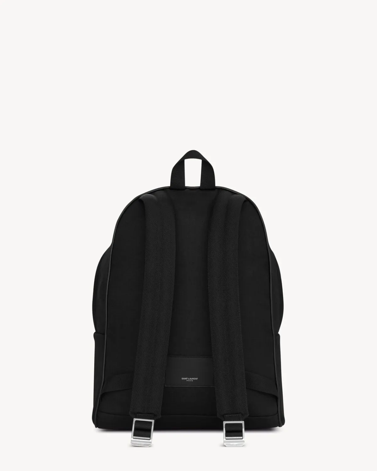 Saint Laurent Backpacks-city backpack in canvas, nylon and leather BLACK