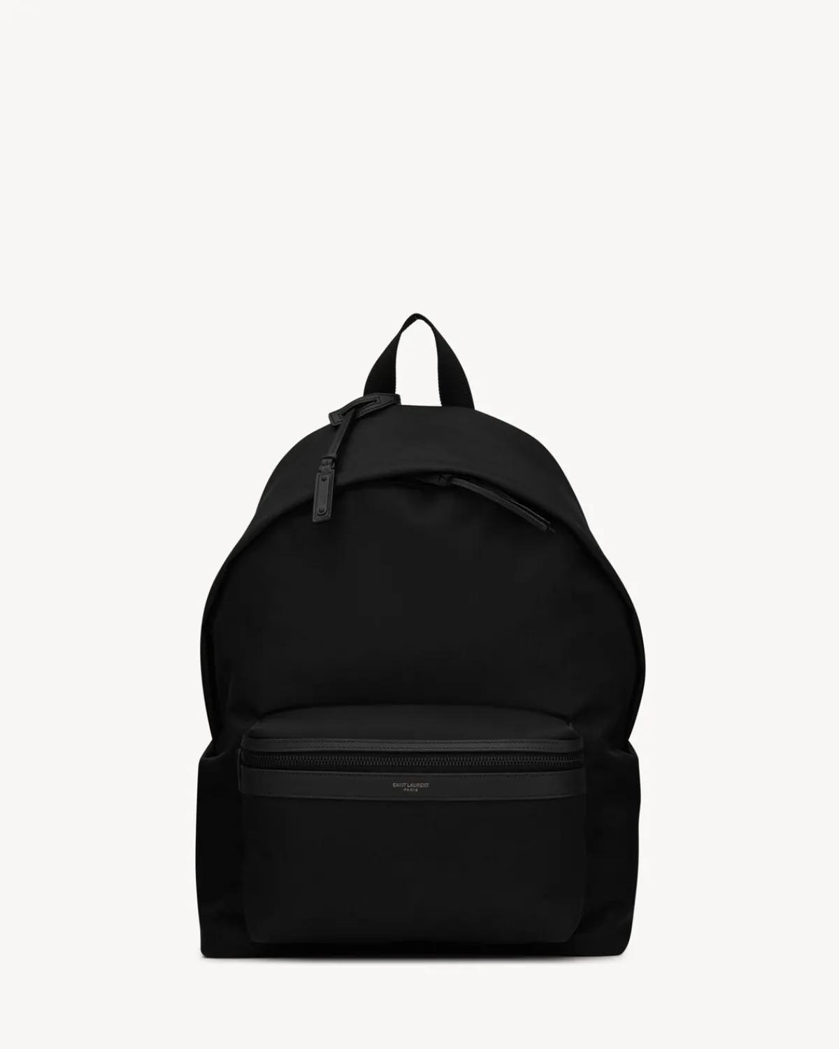 Saint Laurent Backpacks-City backpack in ECONYL®, smooth leather and nylon NOIR