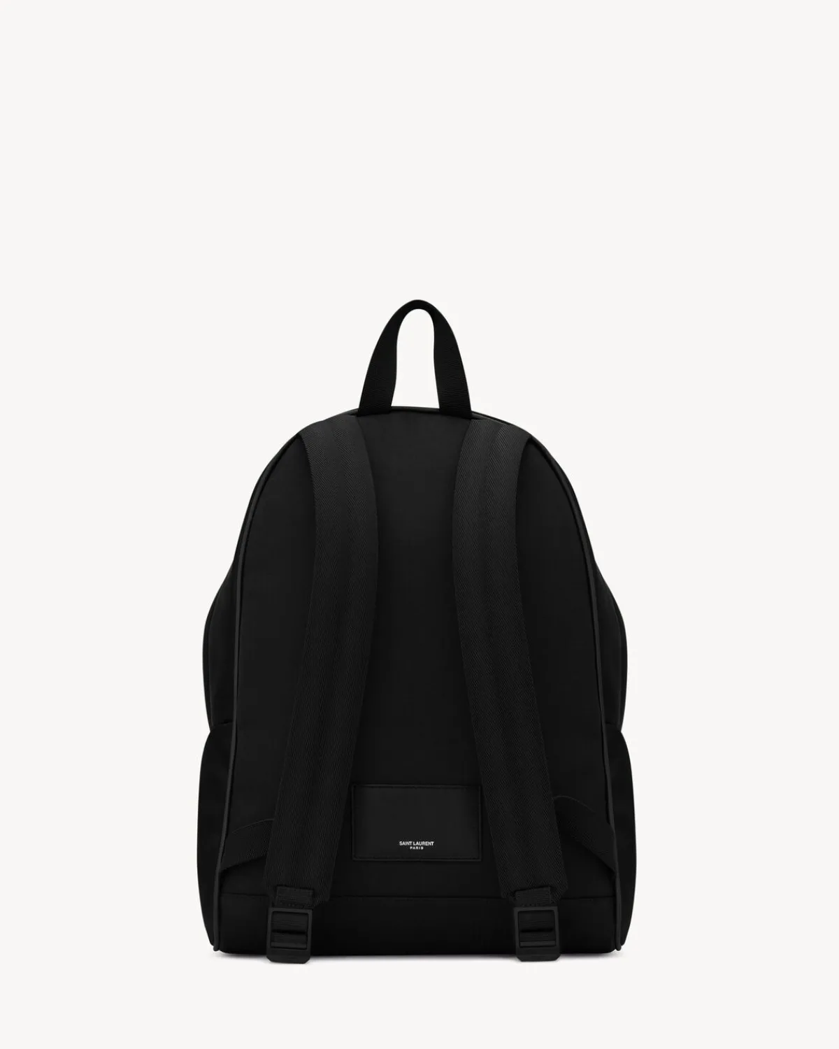 Saint Laurent Backpacks-City backpack in ECONYL®, smooth leather and nylon NOIR