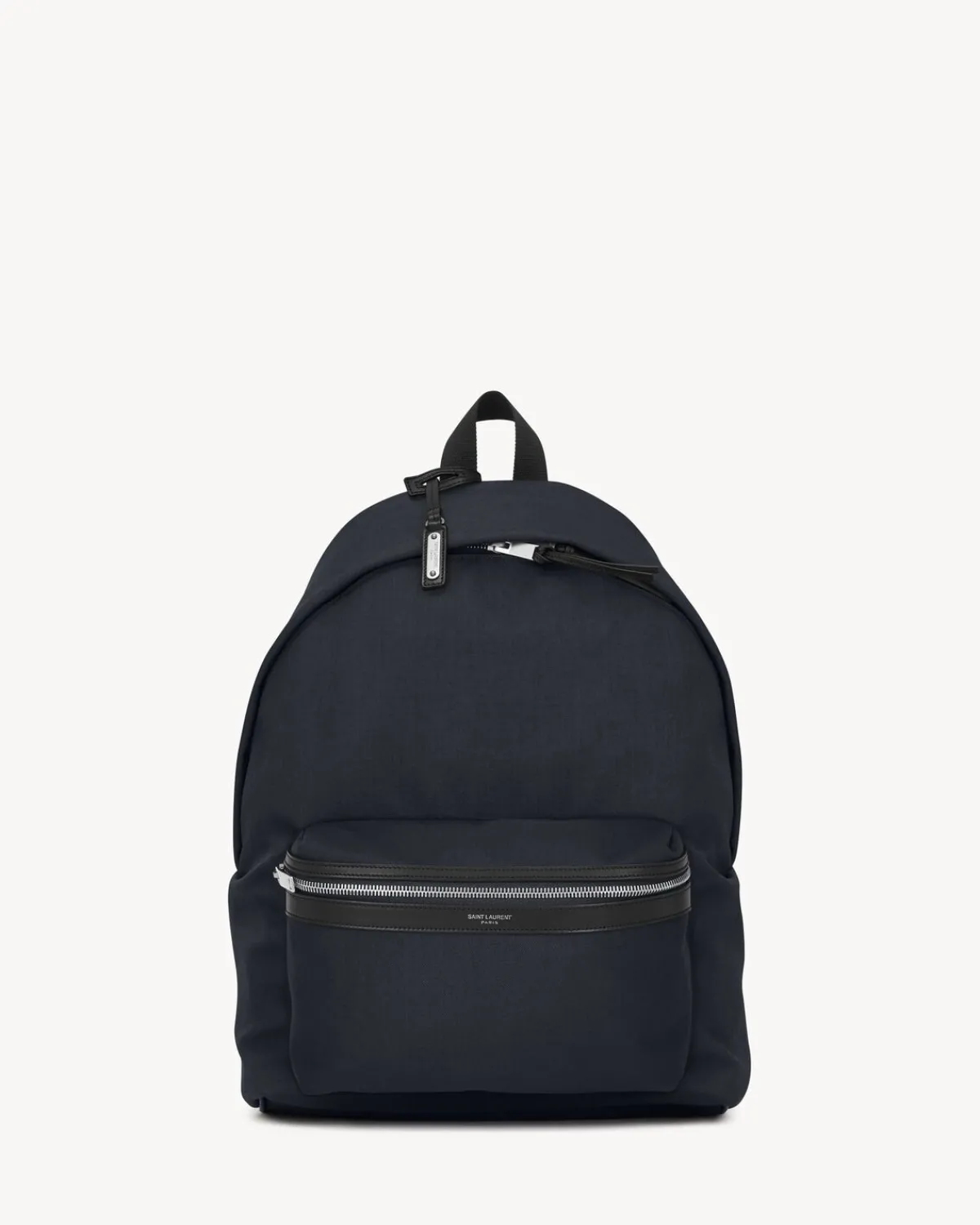 Saint Laurent Backpacks-city backpack in nylon canvas and leather NAVY