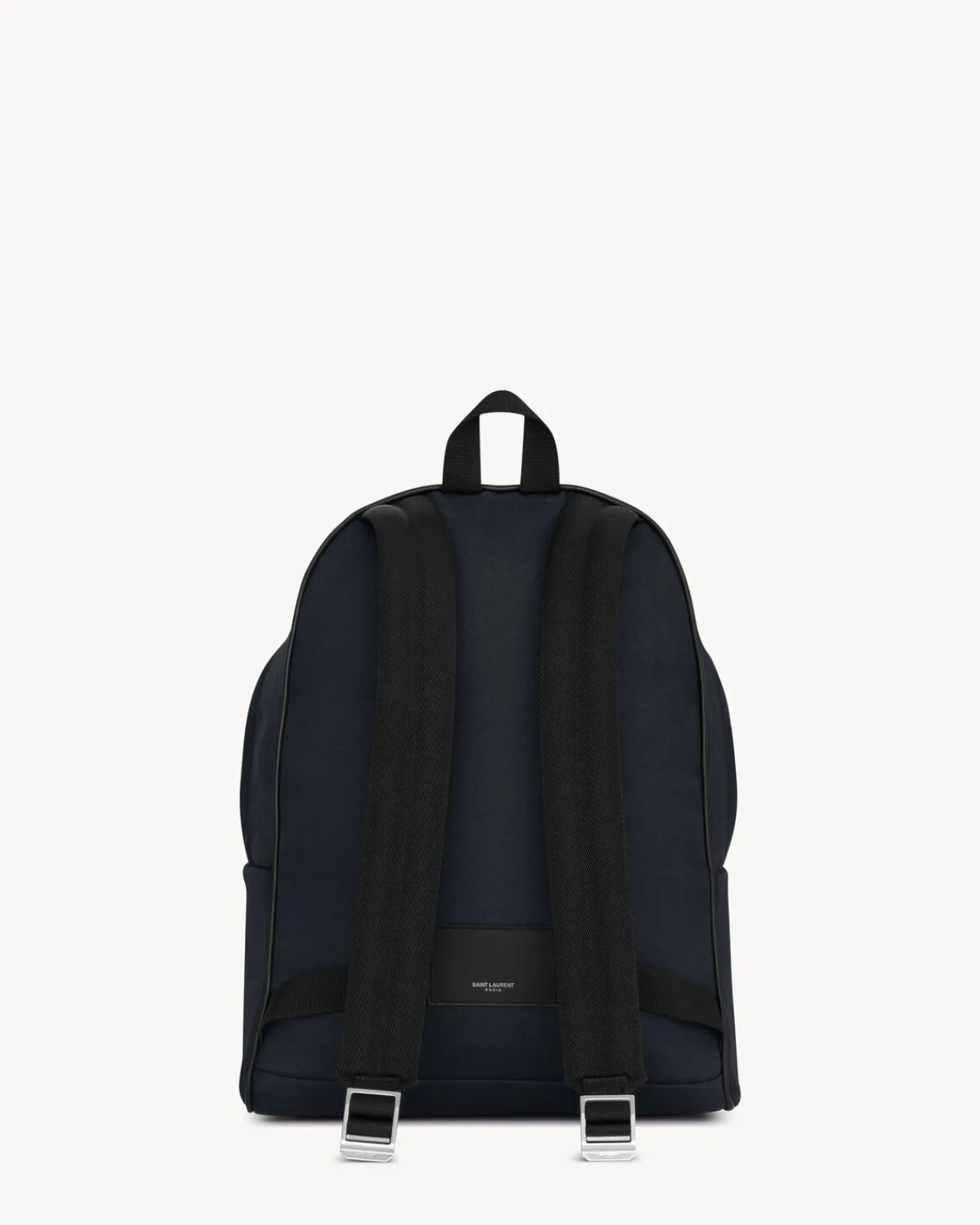 Saint Laurent Backpacks-city backpack in nylon canvas and leather NAVY