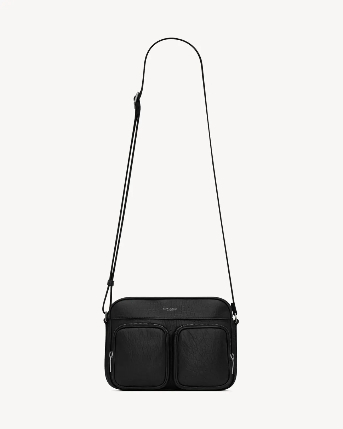 Saint Laurent Messengers-CITY CAMERA BAG IN GRAINED LEATHER BLACK