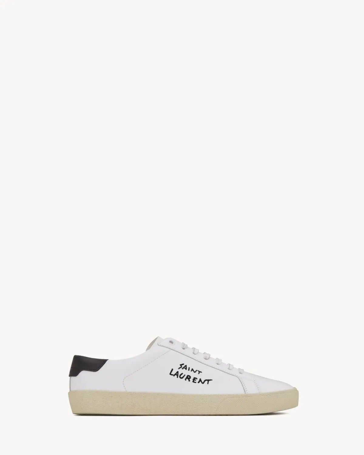 Saint Laurent Sneakers-court classic sl/06 embroidered sneakers in leather OPTICWHITE