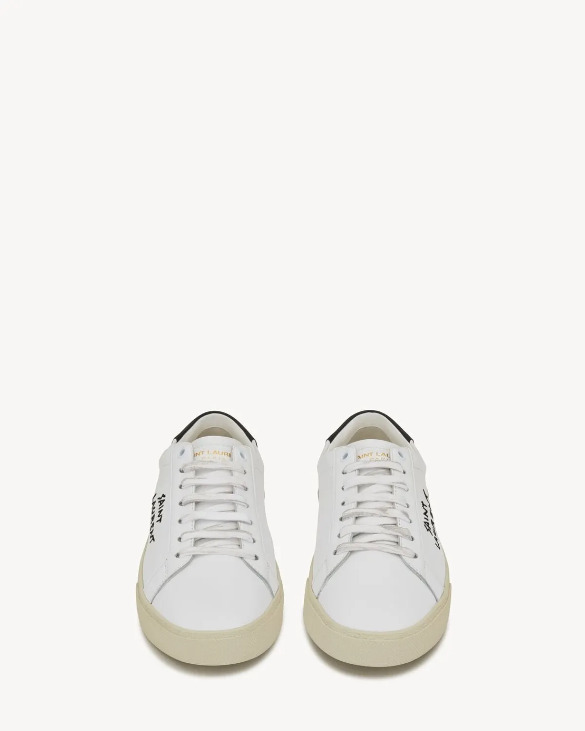 Saint Laurent Sneakers-court classic sl/06 embroidered sneakers in leather OPTICWHITE