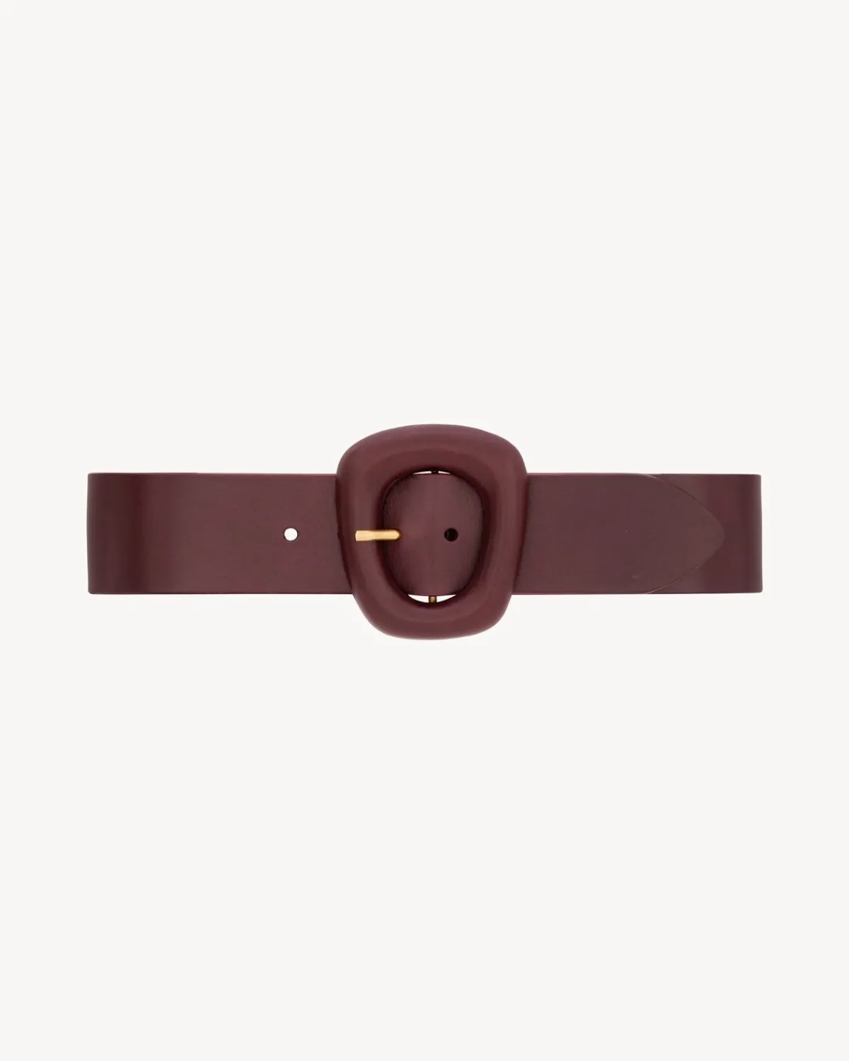 Saint Laurent Belts-covered buckle belt in leather SPRINGPRUNE