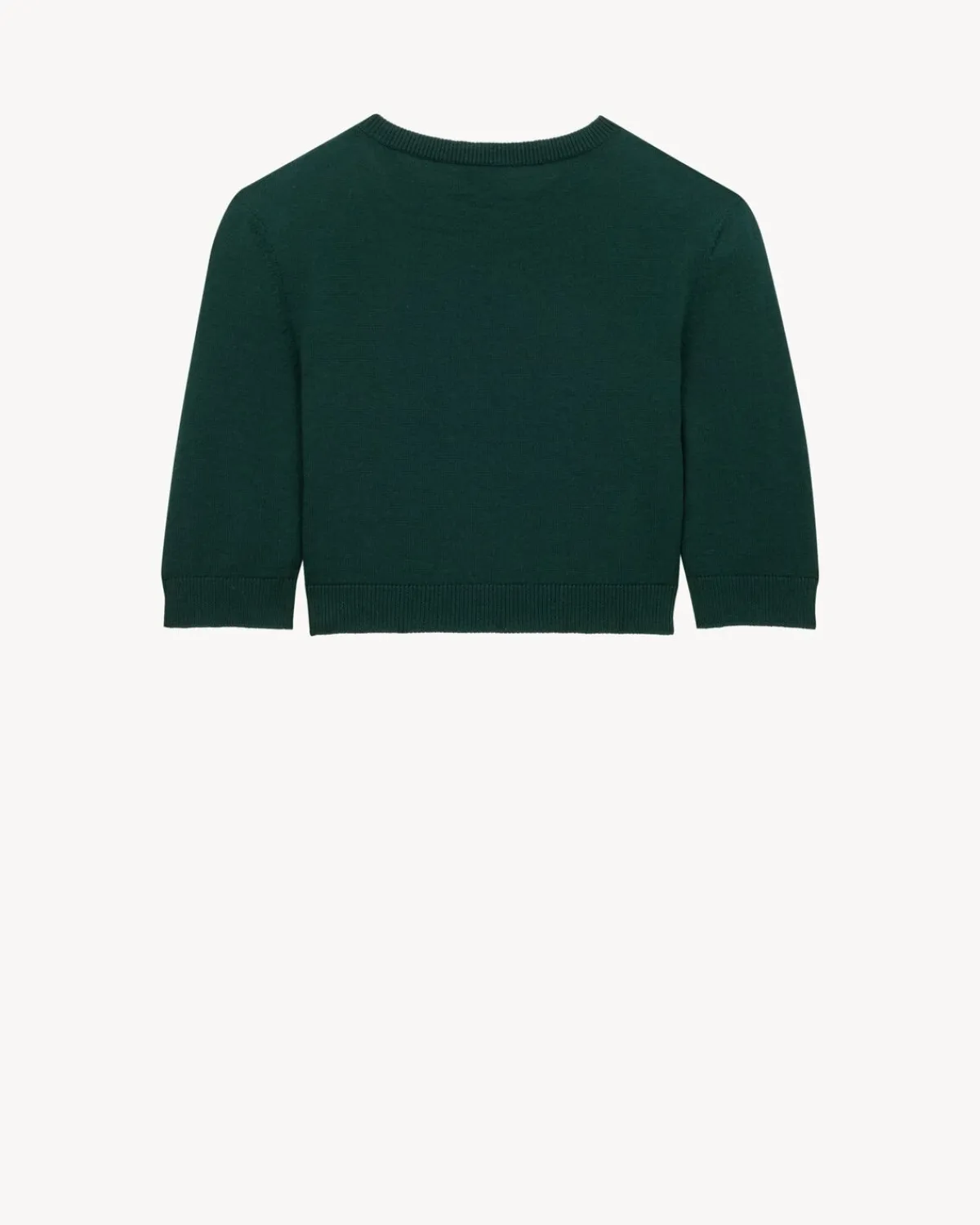 Saint Laurent Knitwear-crop top in wool VERTFONCE