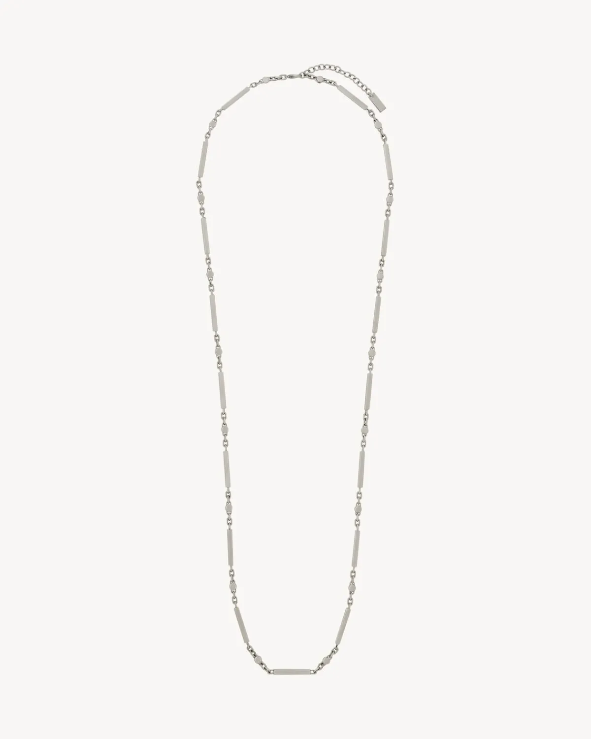 Saint Laurent Jewelry-crystal bar necklace in metal CRYSTALANDPALLADIUM