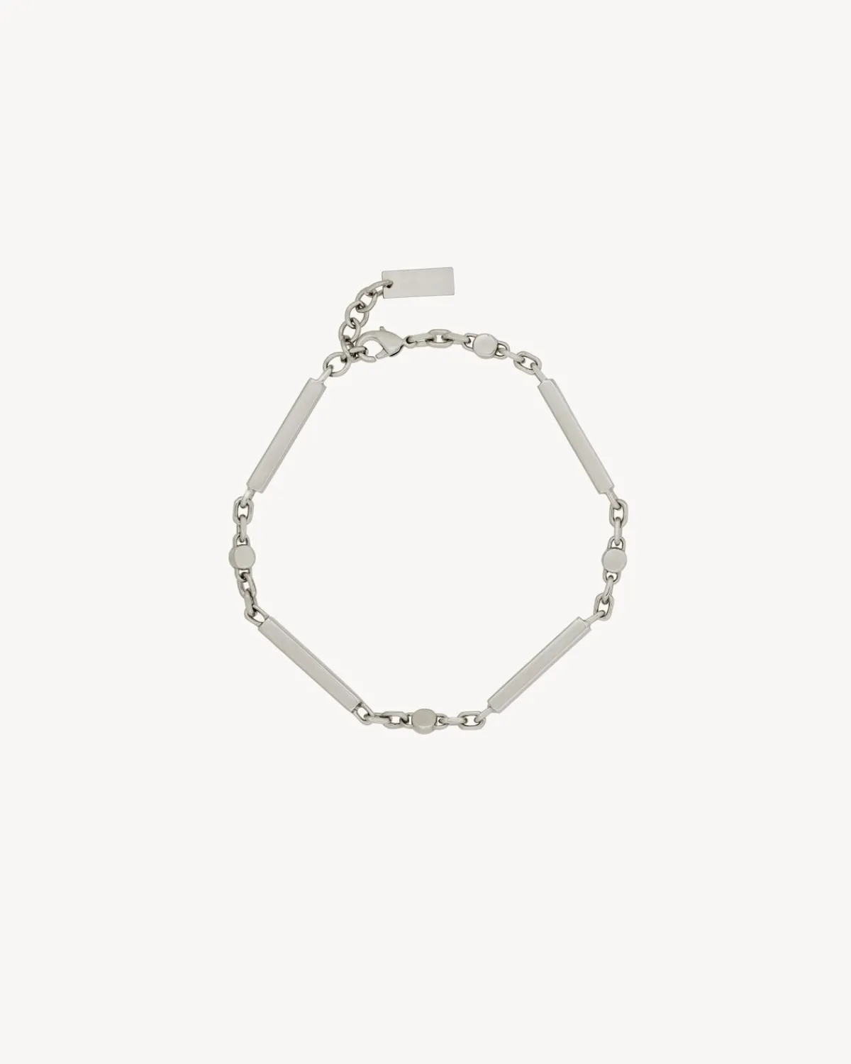 Saint Laurent Jewelry-crystal bar-chain bracelet in metal CRYSTALANDPALLADIUM