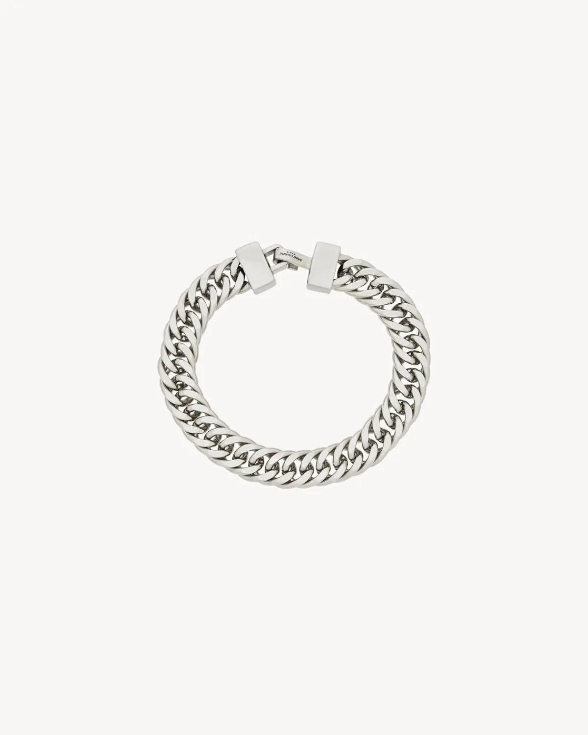 Saint Laurent Jewelry-curb-chain bracelet in metal PALLADIUM