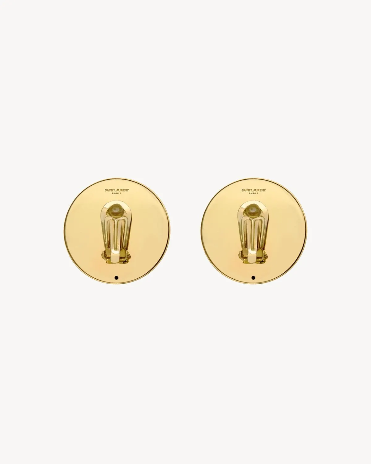 Saint Laurent Earrings And Necklaces-dome earrings in metal BRASSGOLD