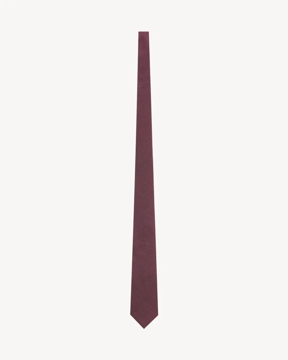 Saint Laurent Other Accessories-dotted tie in silk grosgrain BURGUNDY,NAVYBLUEANDIVORY