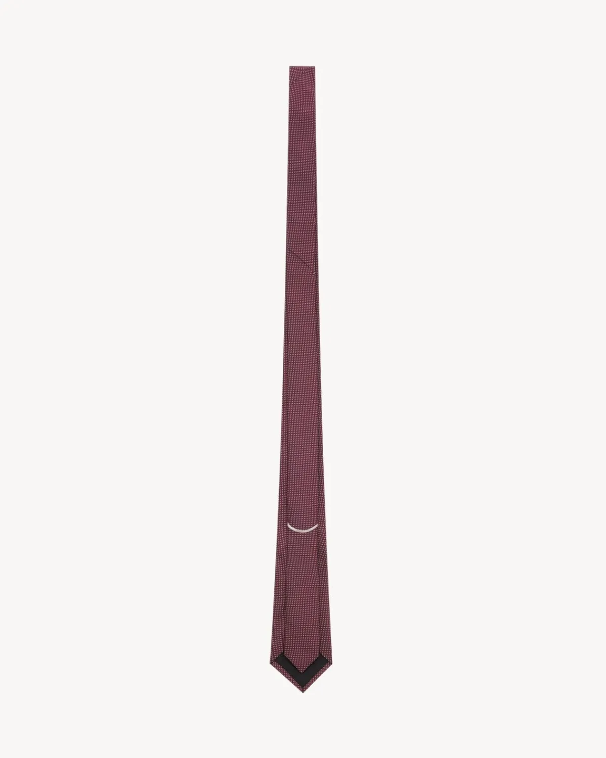 Saint Laurent Other Accessories-dotted tie in silk grosgrain BURGUNDY,NAVYBLUEANDIVORY