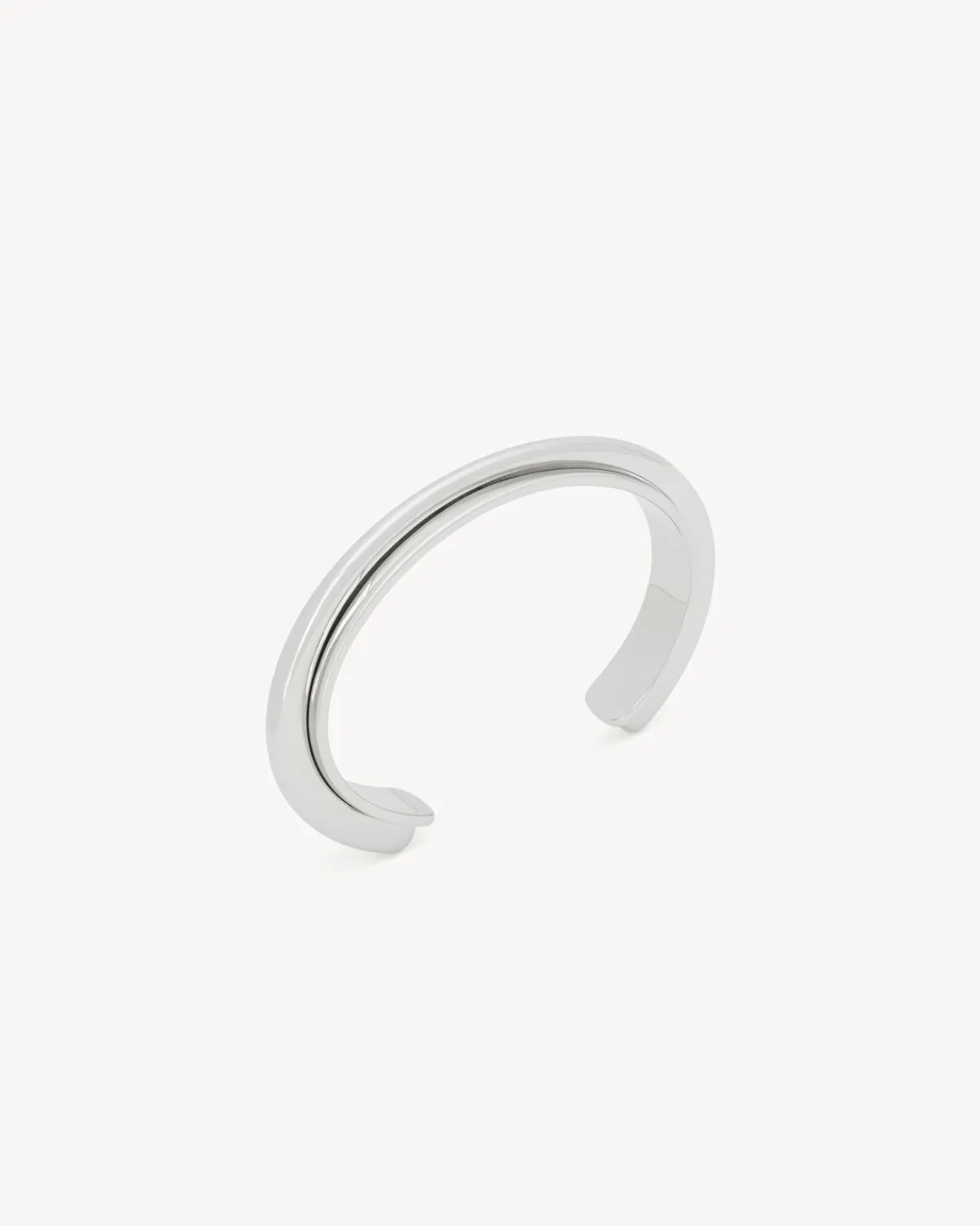 Saint Laurent Jewelry-double cuff in metal PALLADIUM