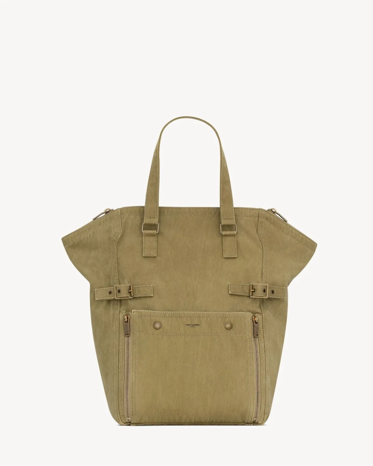 Saint Laurent Totes-DOWNTOWN TOTE BAG IN CANVAS ARMY