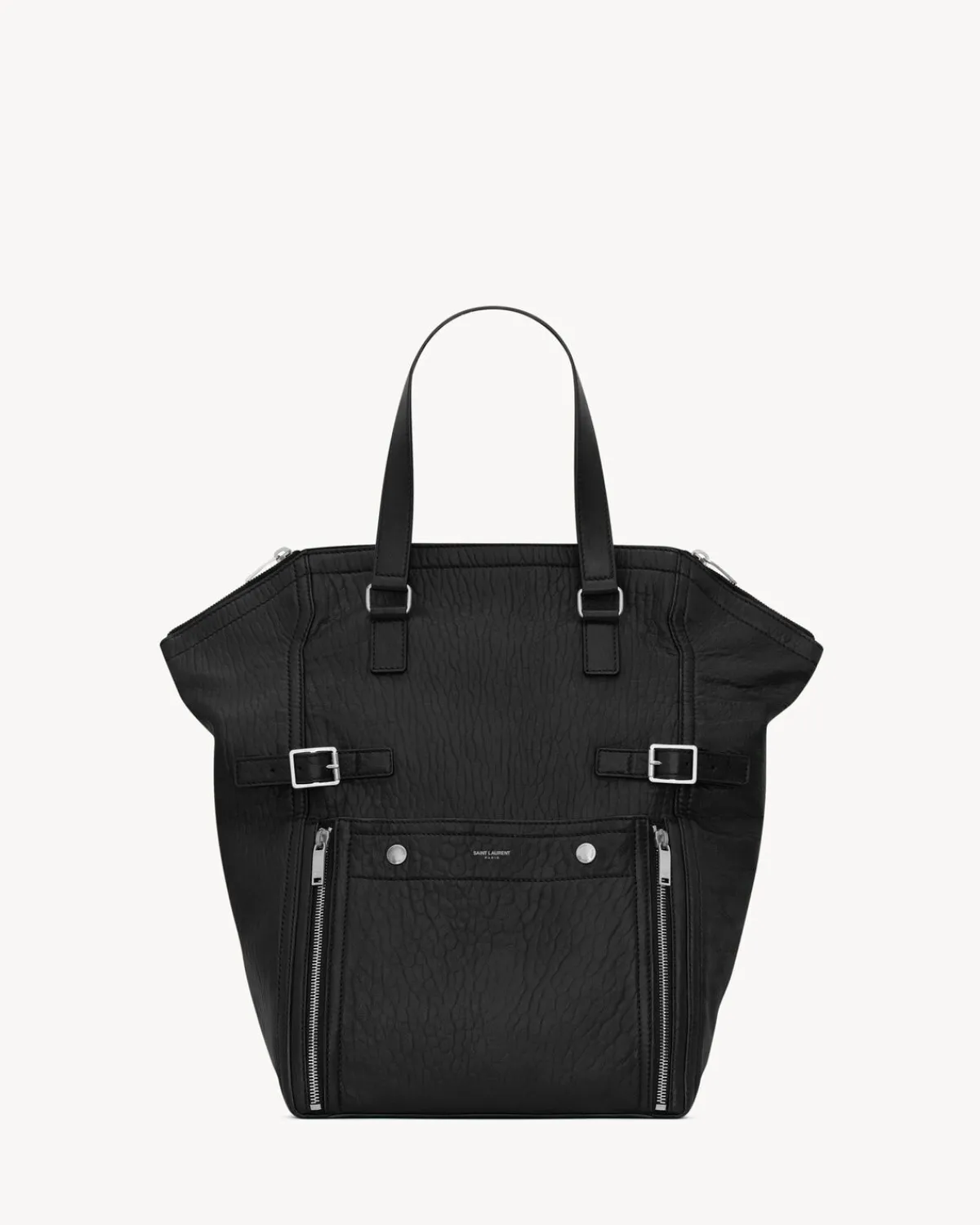 Saint Laurent Totes-DOWNTOWN tote bag in lambskin leather BLACK