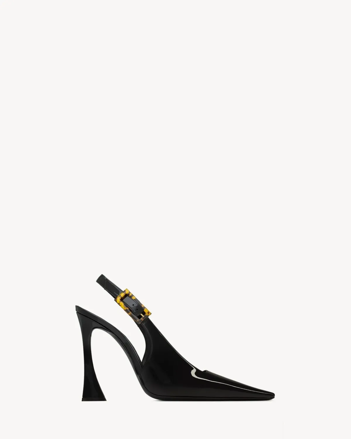 Saint Laurent Slingbacks-DUNE slingback pumps in patent leather BLACK