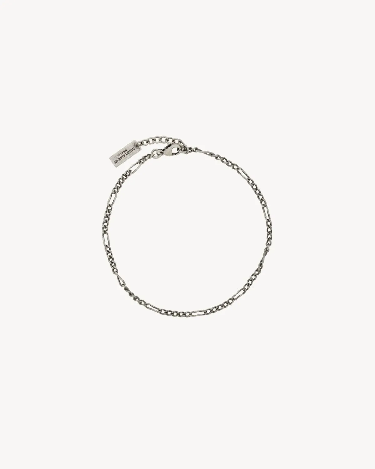 Saint Laurent Jewelry-figaro chain bracelet in metal OXIDIZEDSILVER