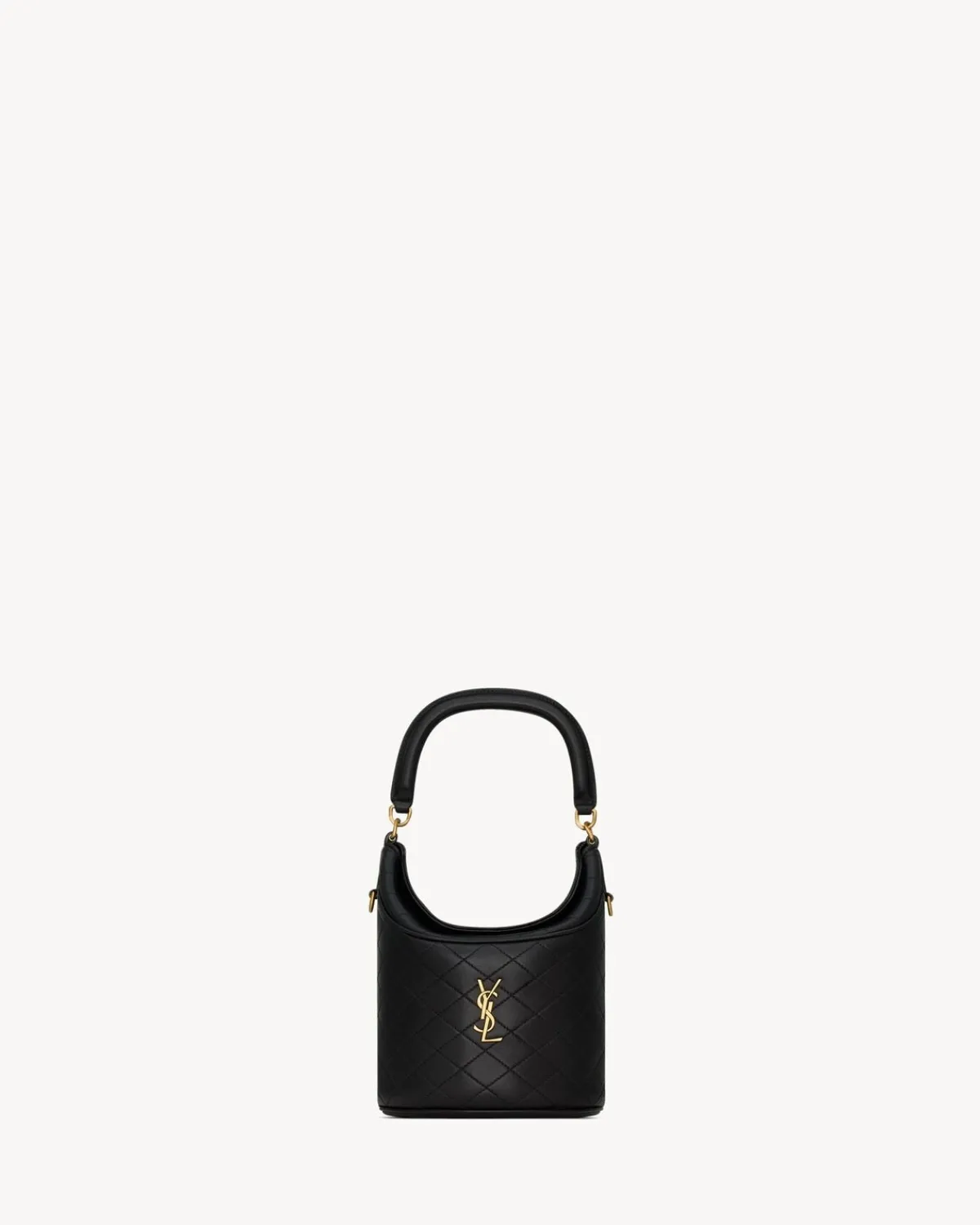 Saint Laurent Mini Bags-GABY bucket bag in lambskin BLACK