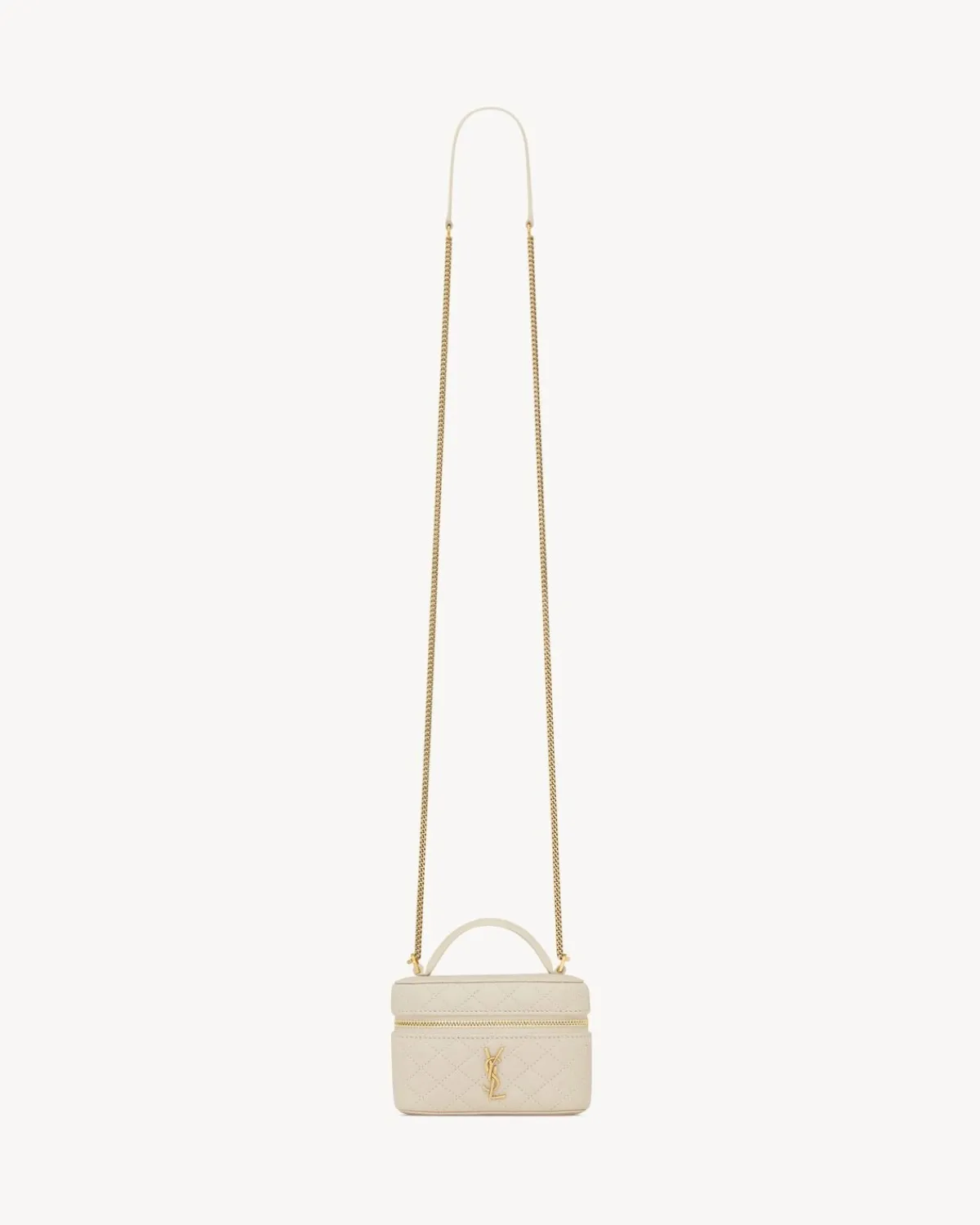 Saint Laurent Mini Bags | Cases And Holders-GABY micro vanity bag in lambskin BLANCVINTAGE