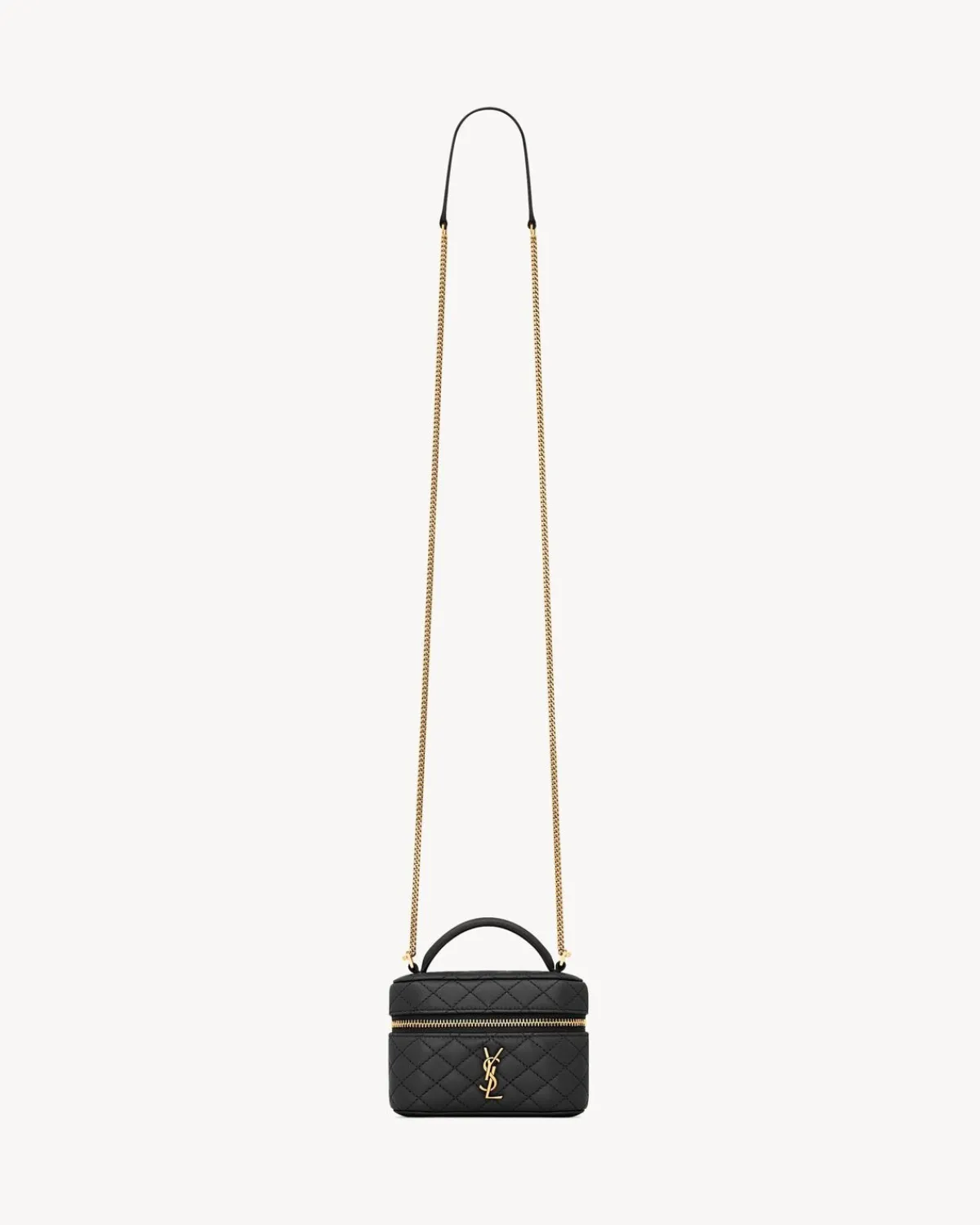 Saint Laurent Mini Bags | Cases And Holders-GABY micro vanity bag in lambskin BLACK