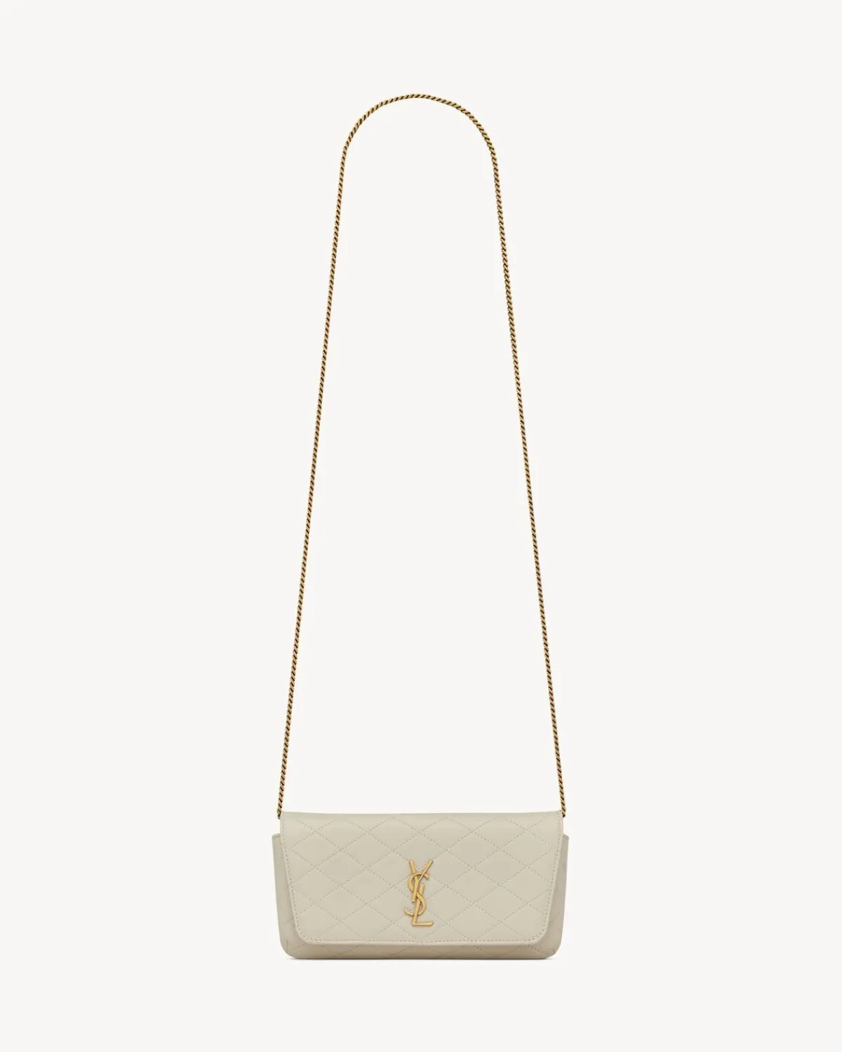 Saint Laurent Crossbody Bags | Cases And Holders-GABY PHONE CASE IN LAMBSKIN BLANCVINTAGE