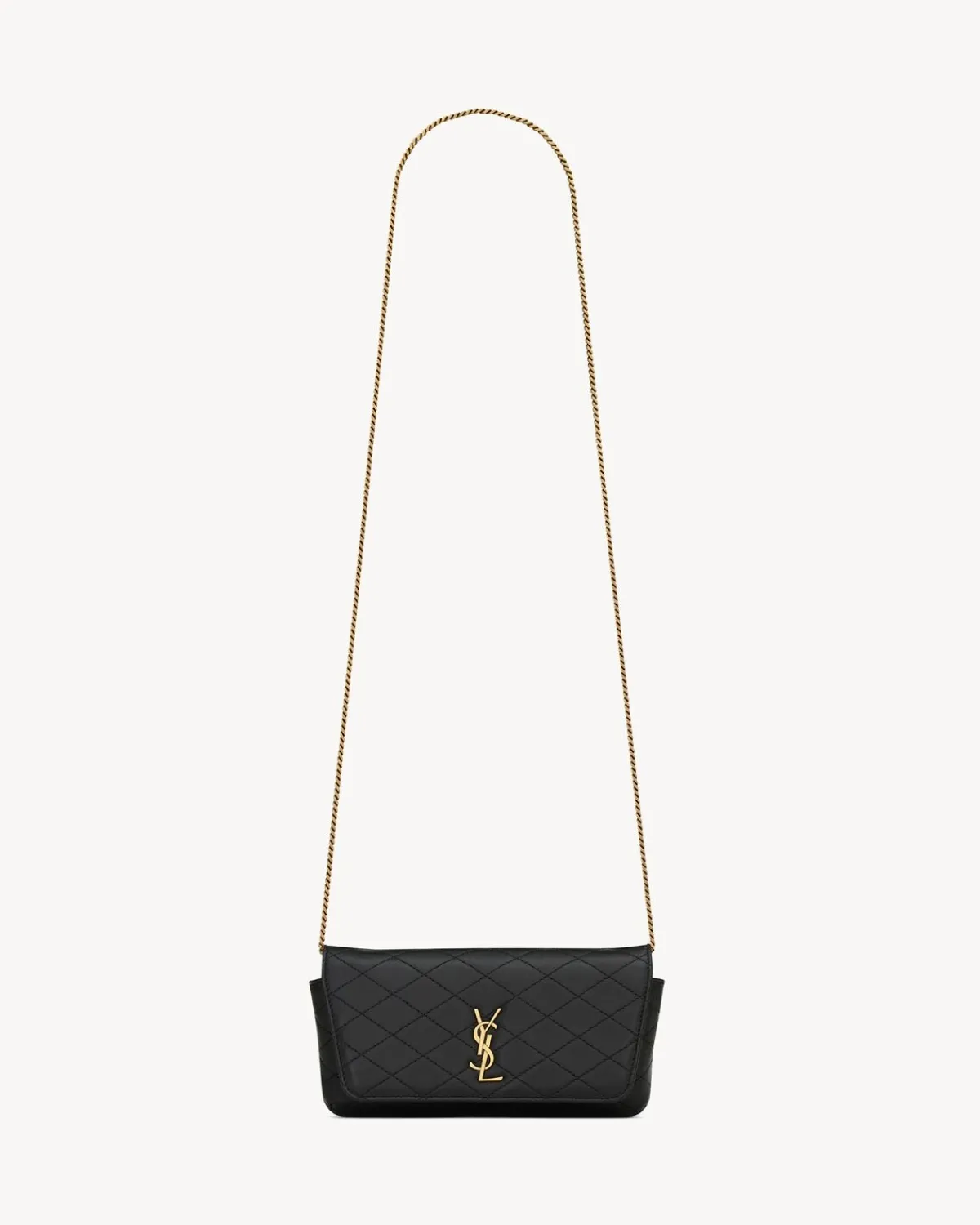 Saint Laurent Crossbody Bags | Cases And Holders-GABY PHONE CASE IN LAMBSKIN BLACK