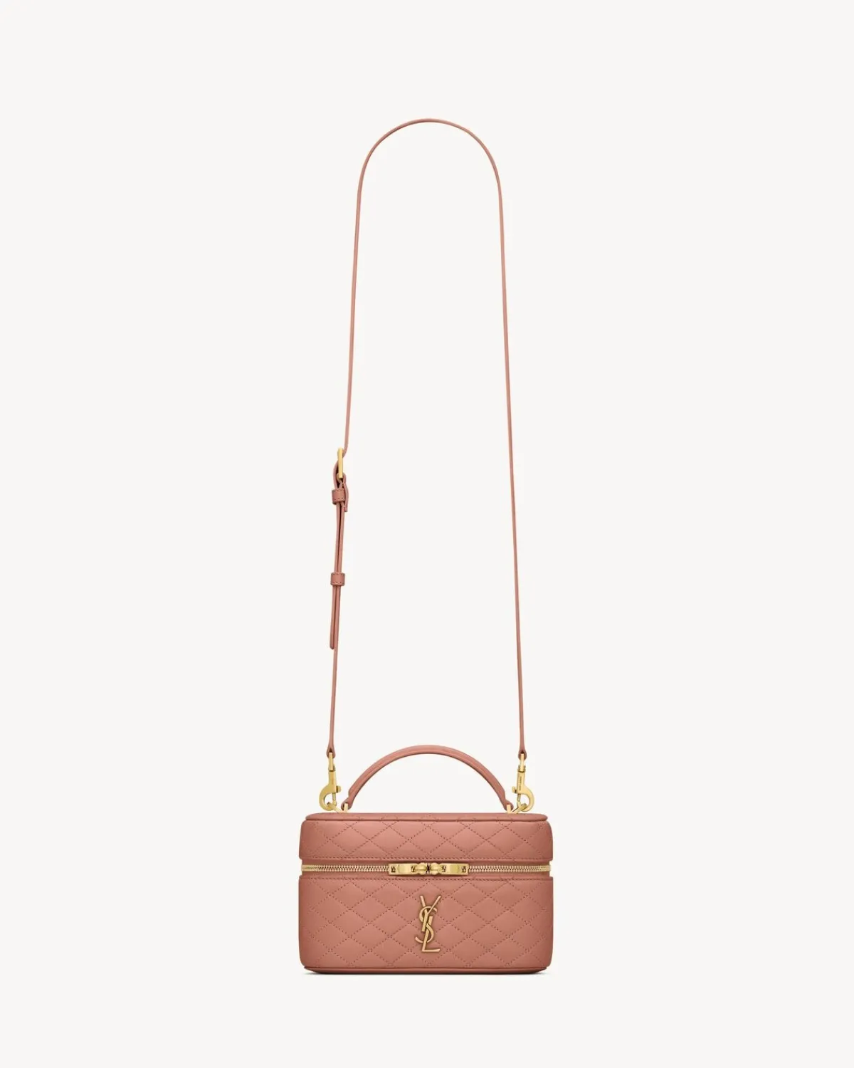 Saint Laurent Crossbody Bags | Mini Bags-GABY vanity bag in lambskin BARELYPINK