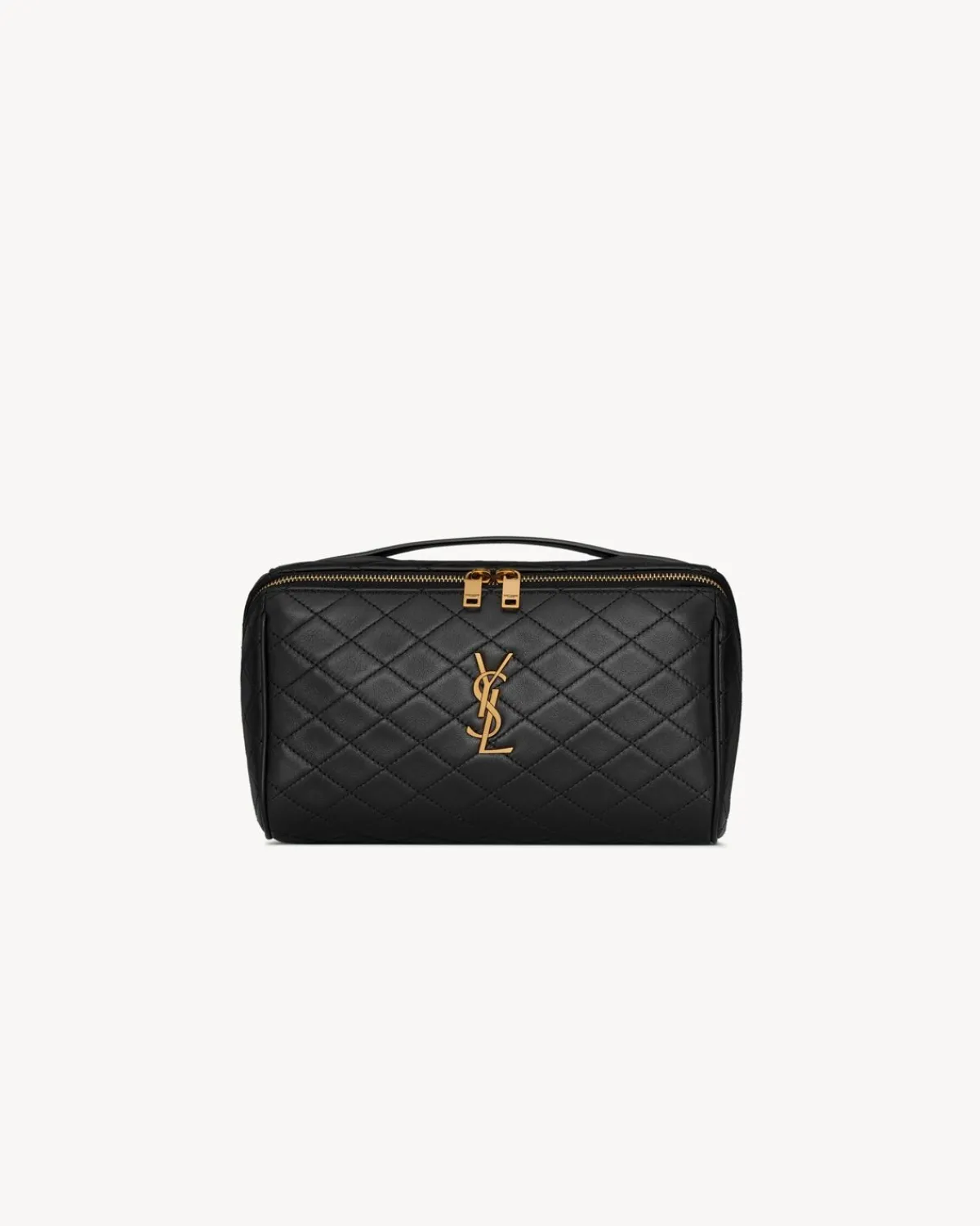 Saint Laurent Pouches | Cases And Holders-GABY VANITY CASE IN LAMBSKIN BLACK