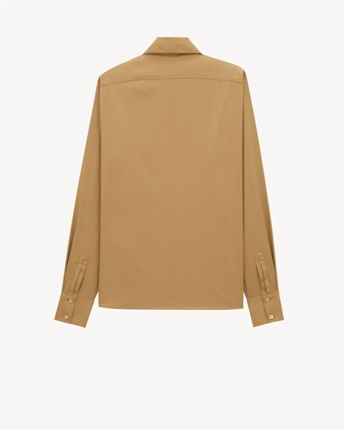 Saint Laurent Shirts And Tops-gathered blouse in cotton sateen BEIGEFONCE