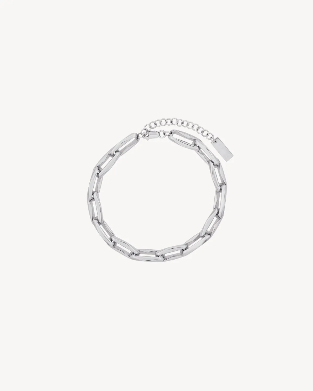 Saint Laurent Fine Jewelry-geometric chain bracelet in 18K grey gold greyGOLD