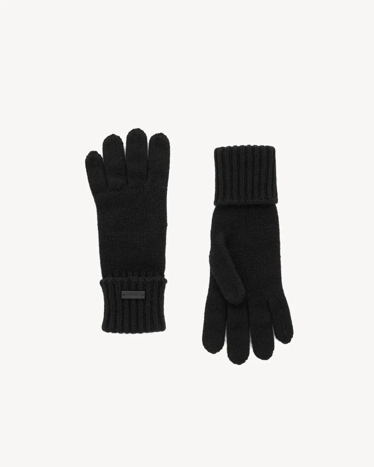 Saint Laurent Hats And Gloves-gloves in cashmere BLACK