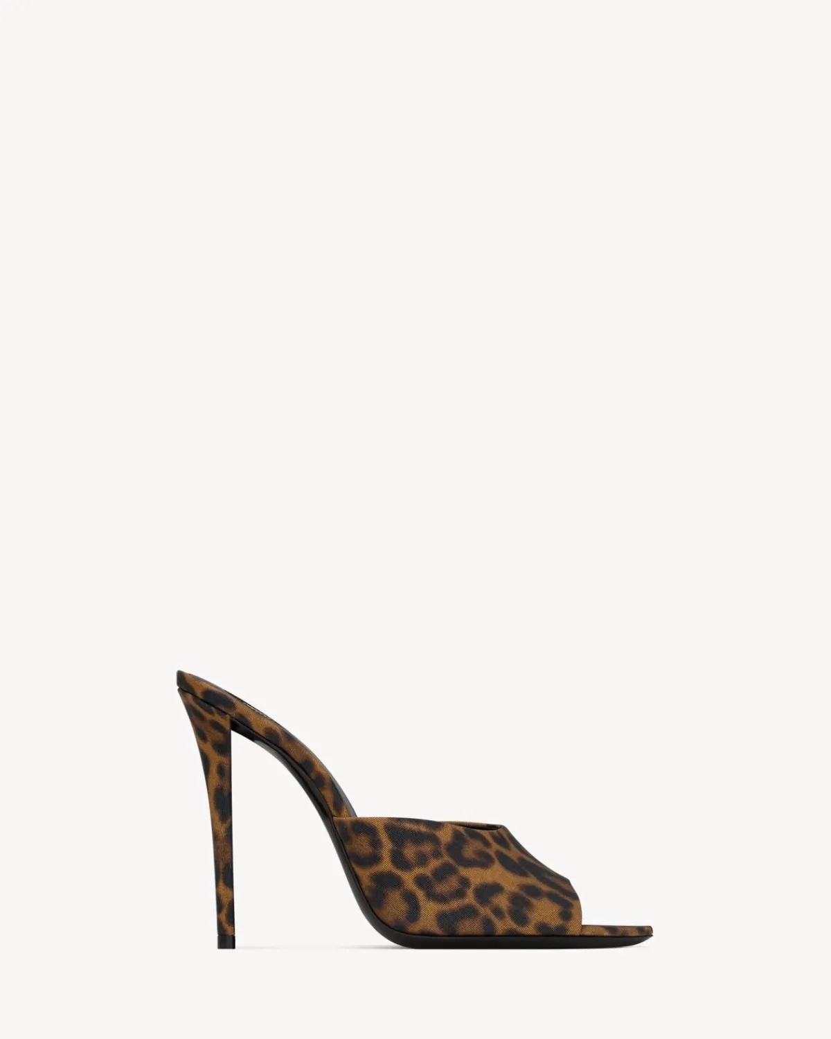 Saint Laurent Pumps And Mules-GOLDIE mules in leopard grosgrain MANTONATURALE