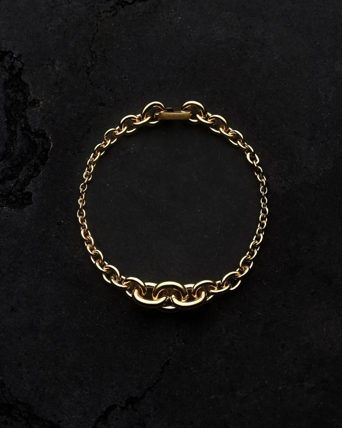 Saint Laurent Fine Jewelry-graduated chain bracelet in 18K yellow gold YELLOWGOLD