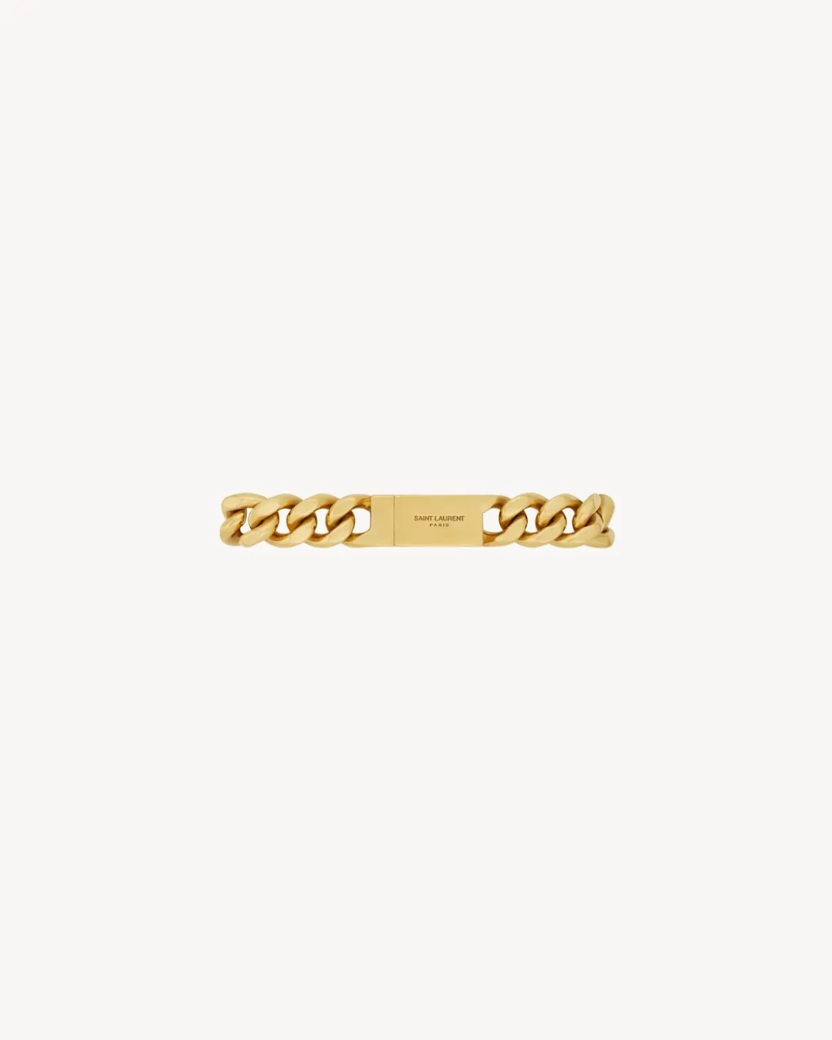 Saint Laurent Cuffs And Bracelets-graduated chain bracelet in metal GOLD