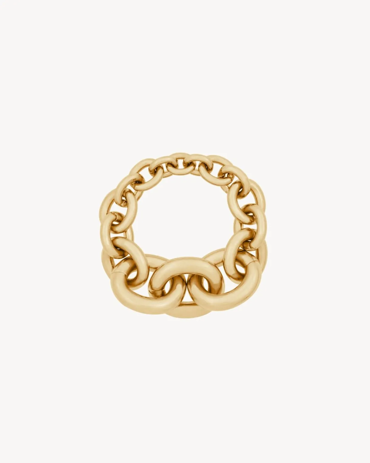 Saint Laurent Fine Jewelry-graduated chain ring in 18K yellow gold YELLOWGOLD