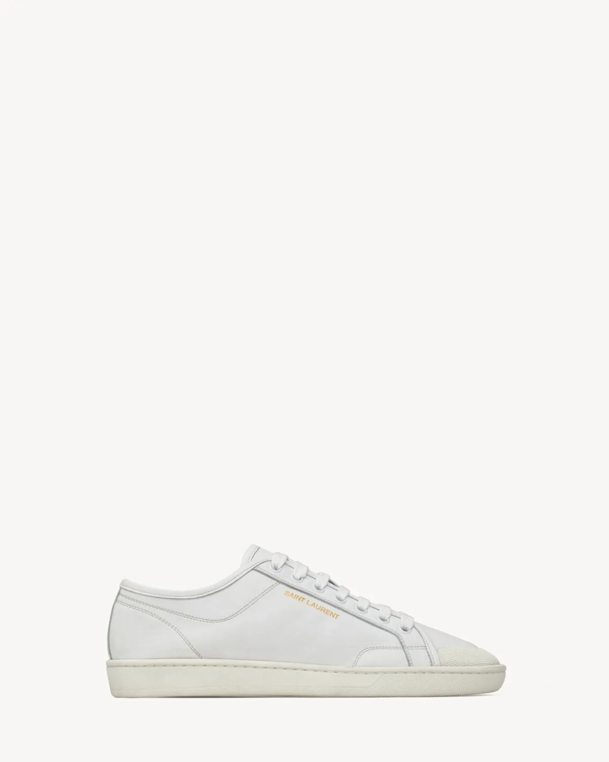 Saint Laurent Sneakers-GYM sneakers in smooth leather BLANCOPTIQUE