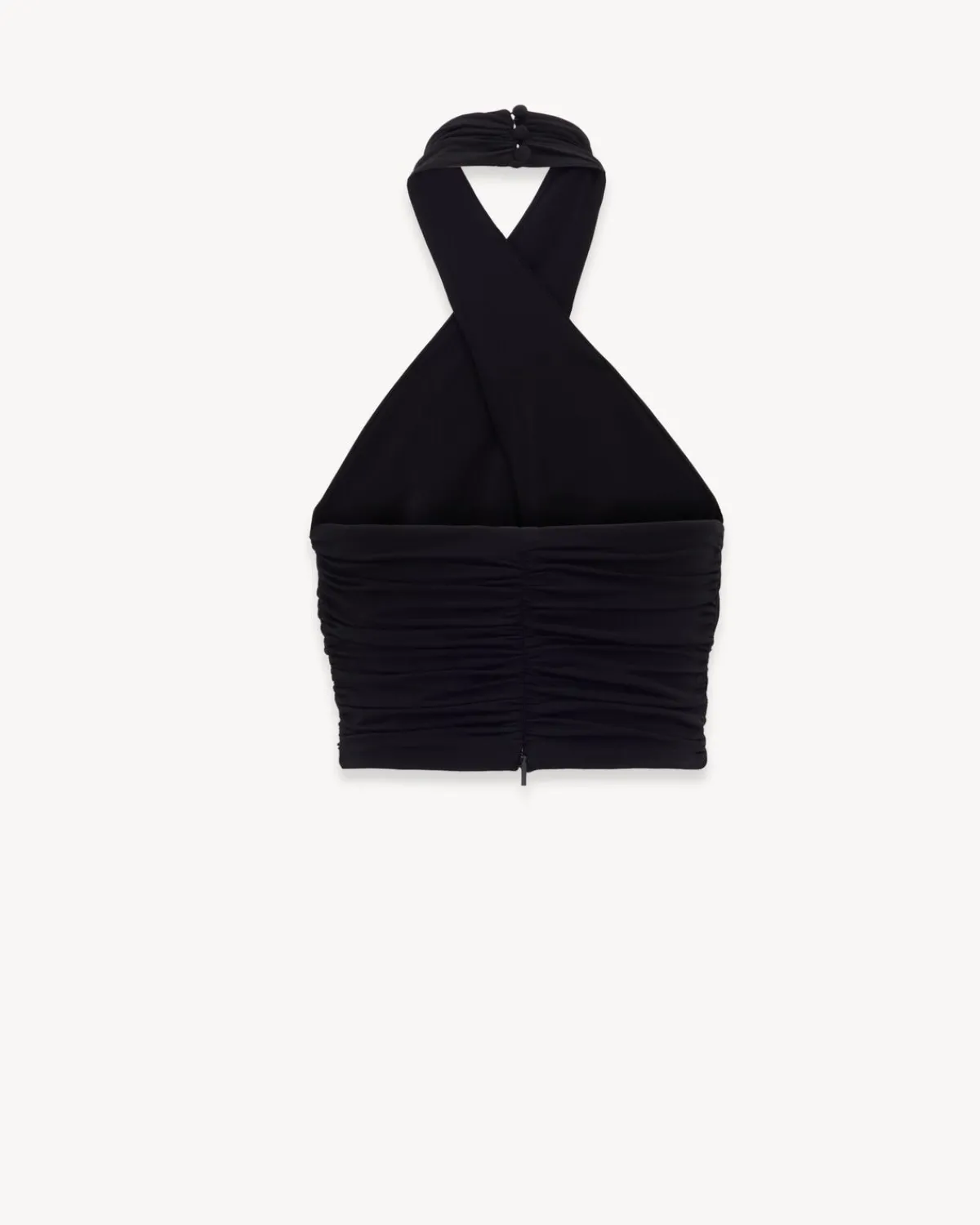 Saint Laurent Shirts And Tops-halter top in stretch jersey BLACK