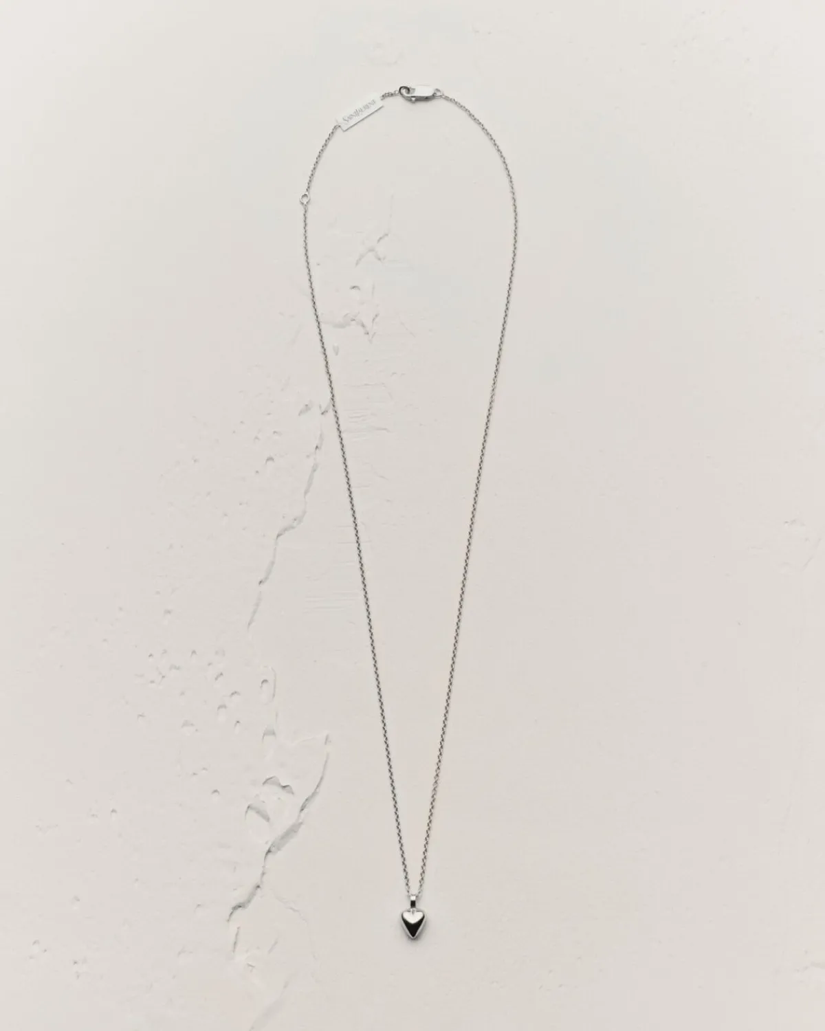 Saint Laurent Fine Jewelry-heart pendant necklace in 18K grey gold greyGOLD