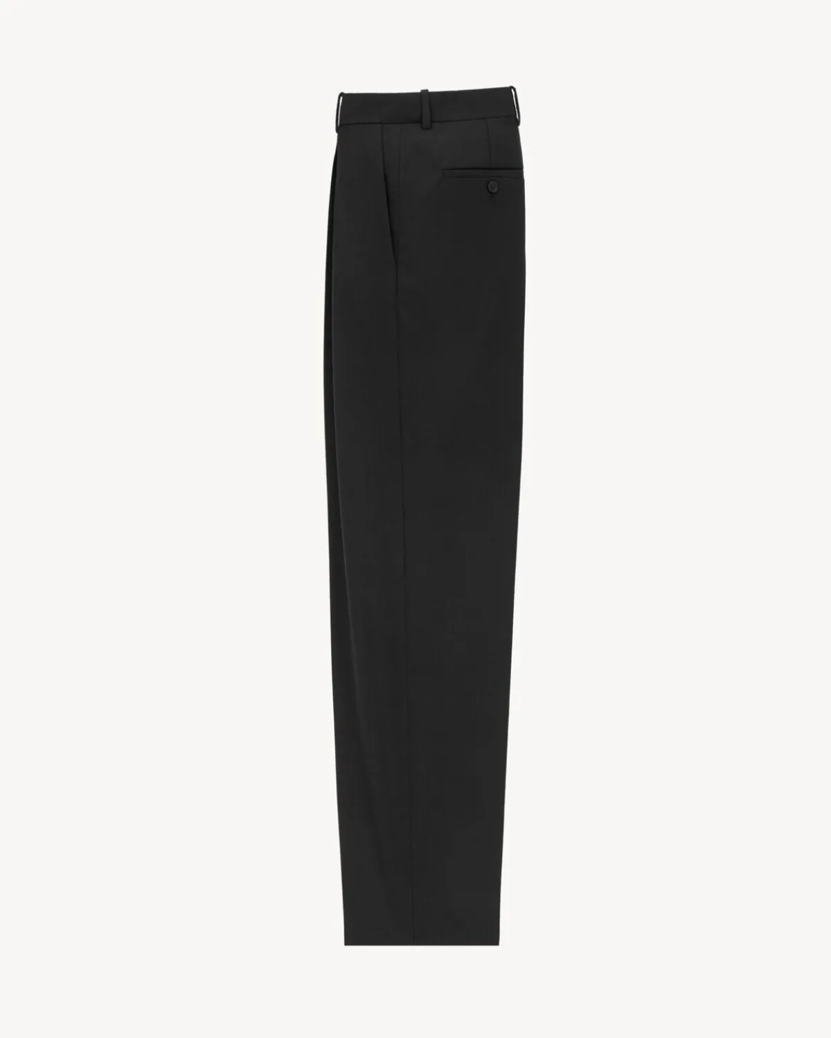 Saint Laurent Jackets And Pants-high-waisted pants in wool chiné NOIR