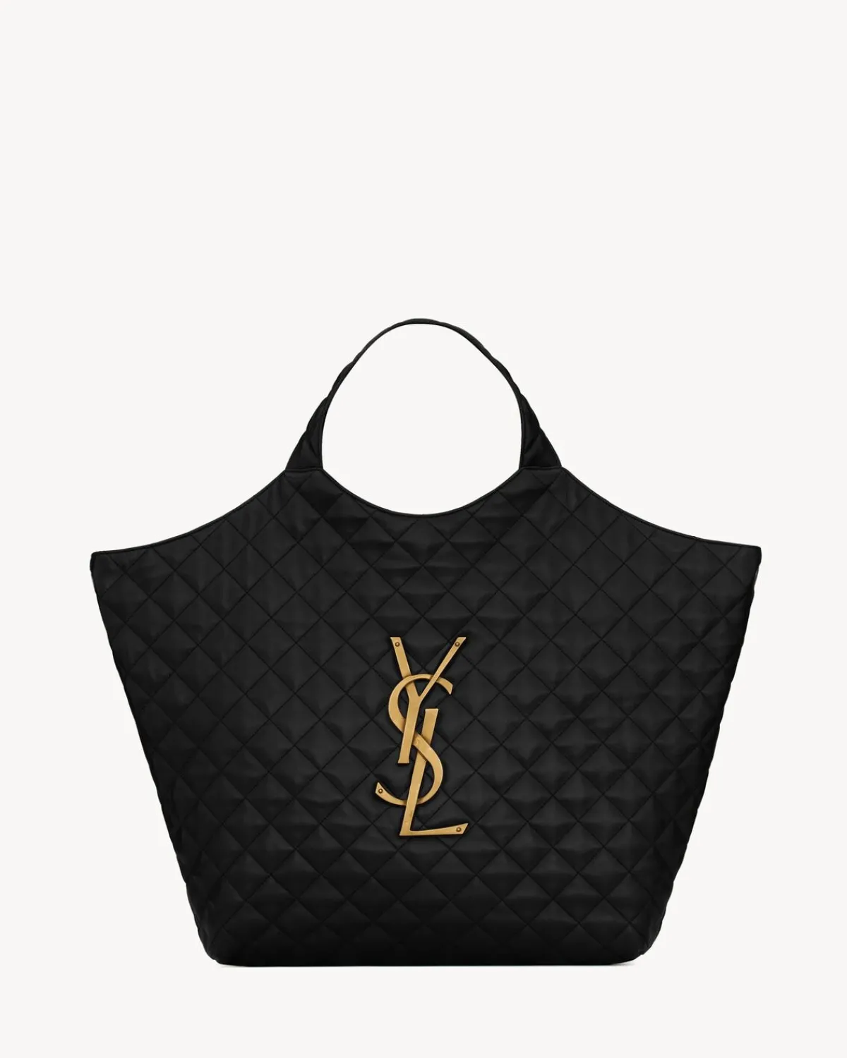 Saint Laurent Totes-ICARE maxi shopping bag in quilted lambskin BLACK