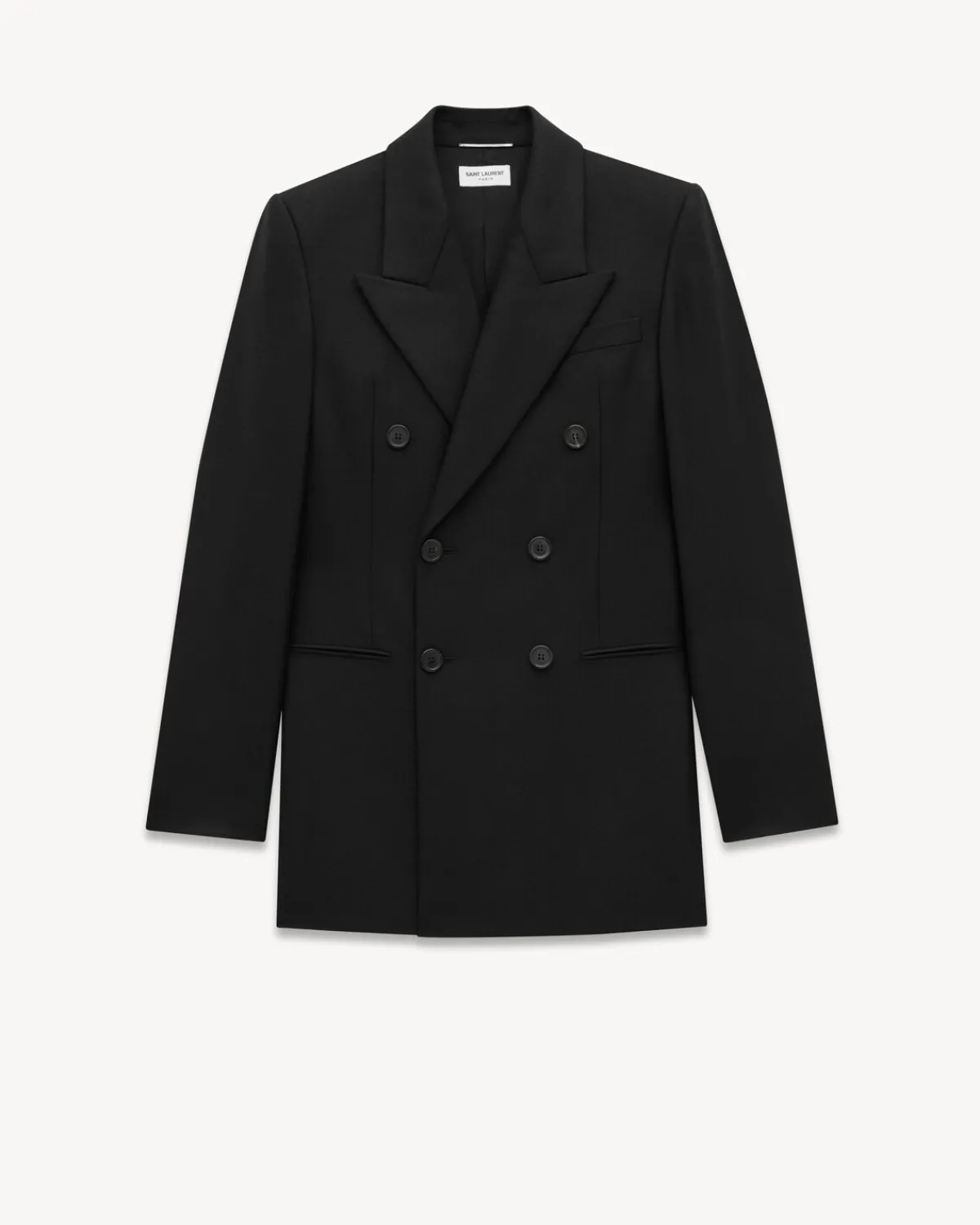 Saint Laurent Jackets And Pants-jacket in cashmere BLACK