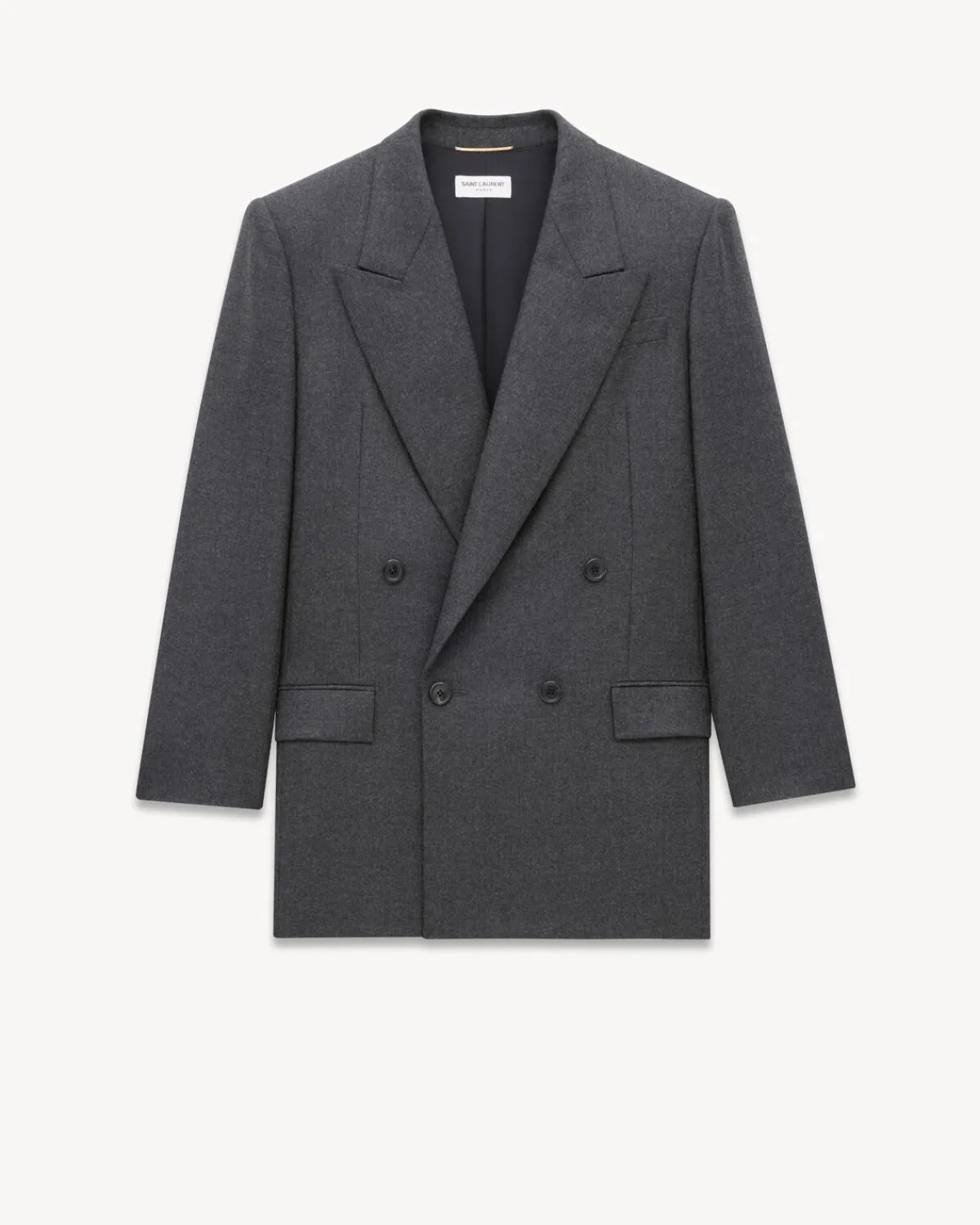 Saint Laurent Jackets And Pants-jacket in cashmere ANTHRACITE