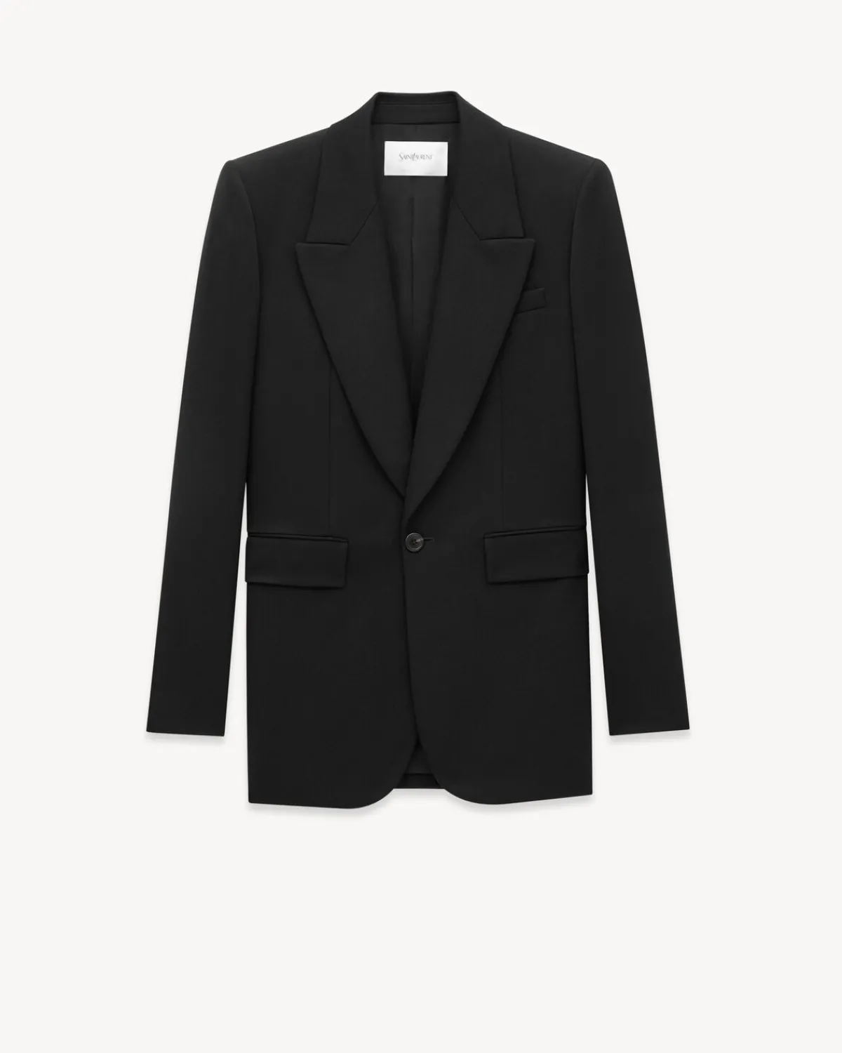 Saint Laurent Jackets And Pants-jacket in GRAIN DE POUDRE BLACK